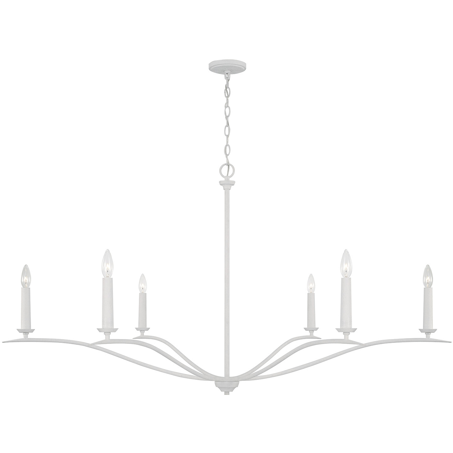 Grady 6 Light 57 inch Textured White Chandelier Ceiling Light