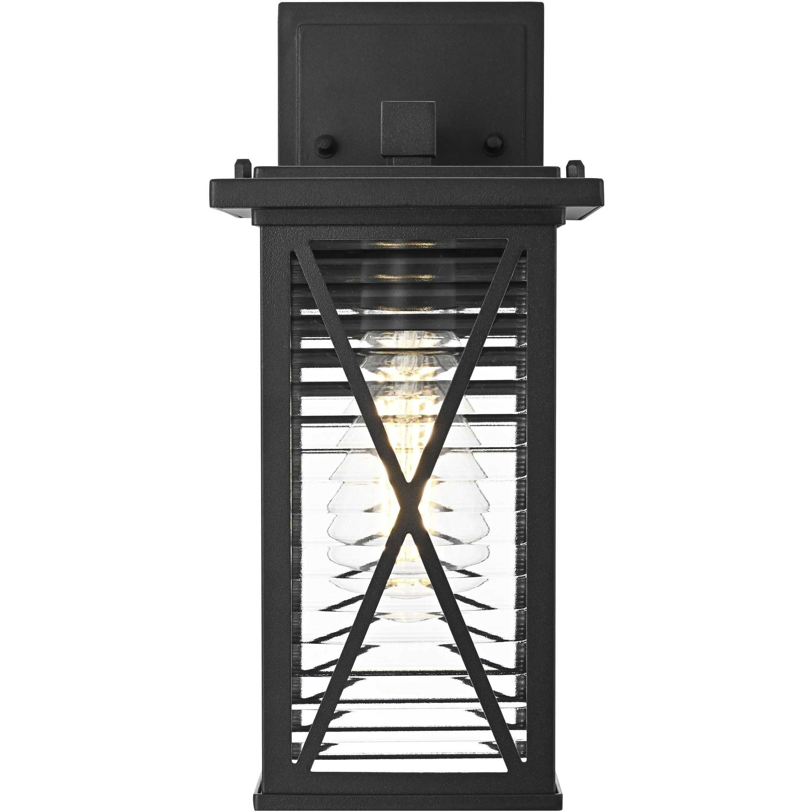 Jada 1 Light 12 inch Black Outdoor Wall Sconce