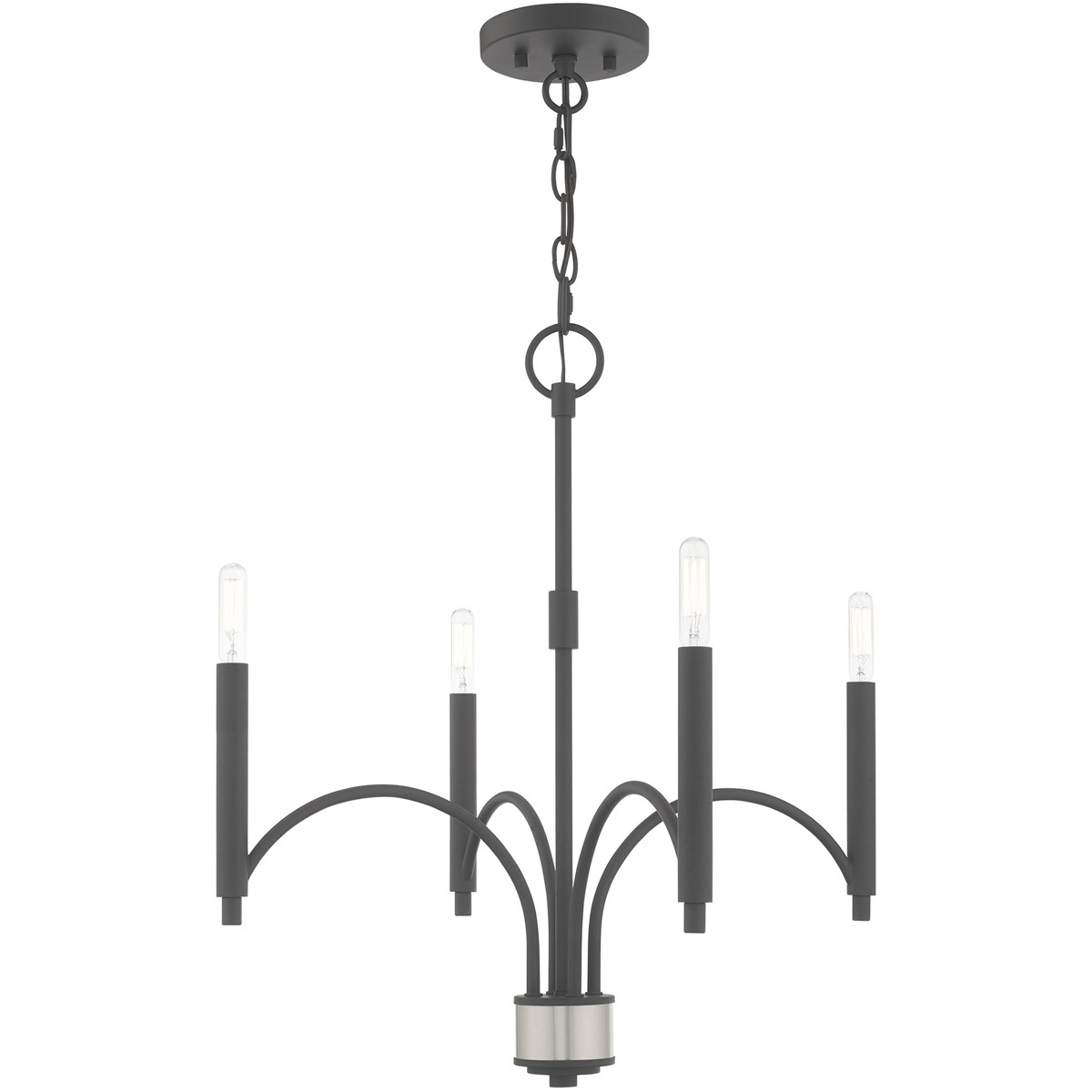Wisteria 4 Light 19.75 inch Scandinavian Gray Mini Chandelier Ceiling Light