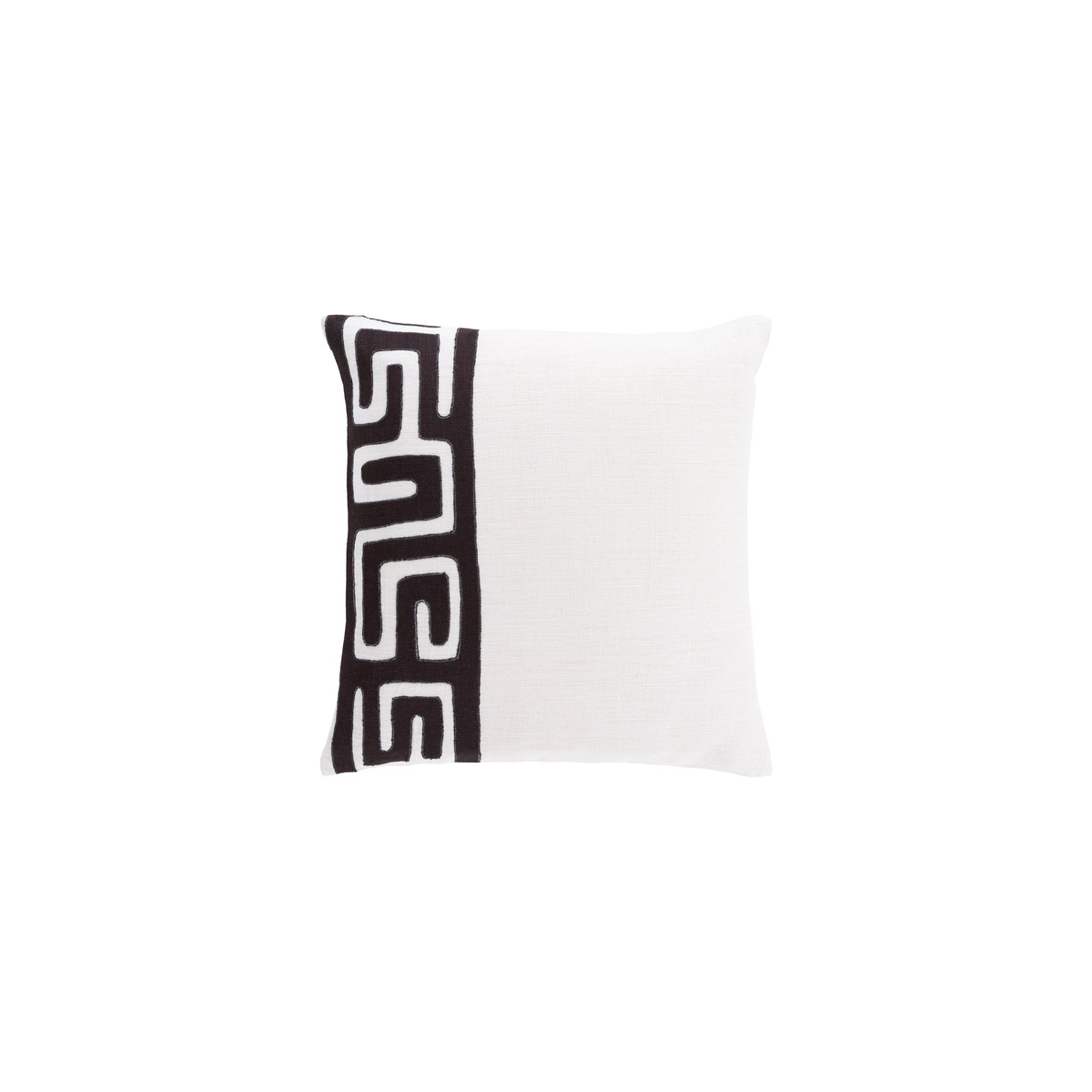 Nairobi 20 X 20 inch Black and White Throw Pillow