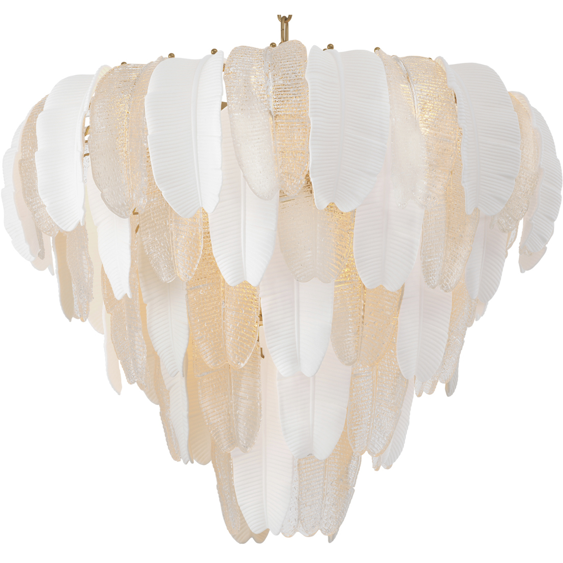 Saint Lucia 17 Light 32.28 inch Clear Textured Glass and White Ceramic Chandelier Ceiling Light, Large