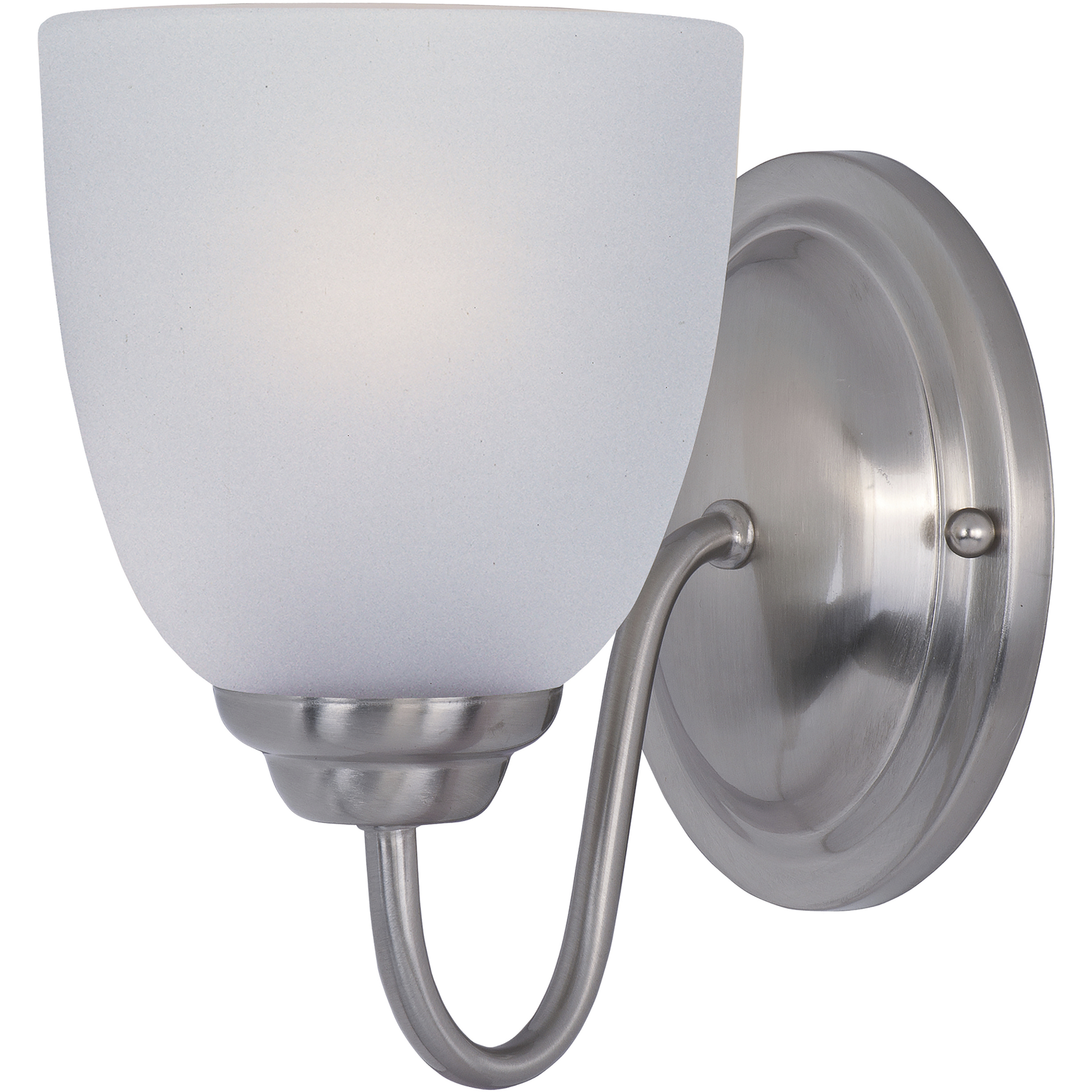 Stefan 1 Light 8 inch Satin Nickel Bath Vanity Wall Light