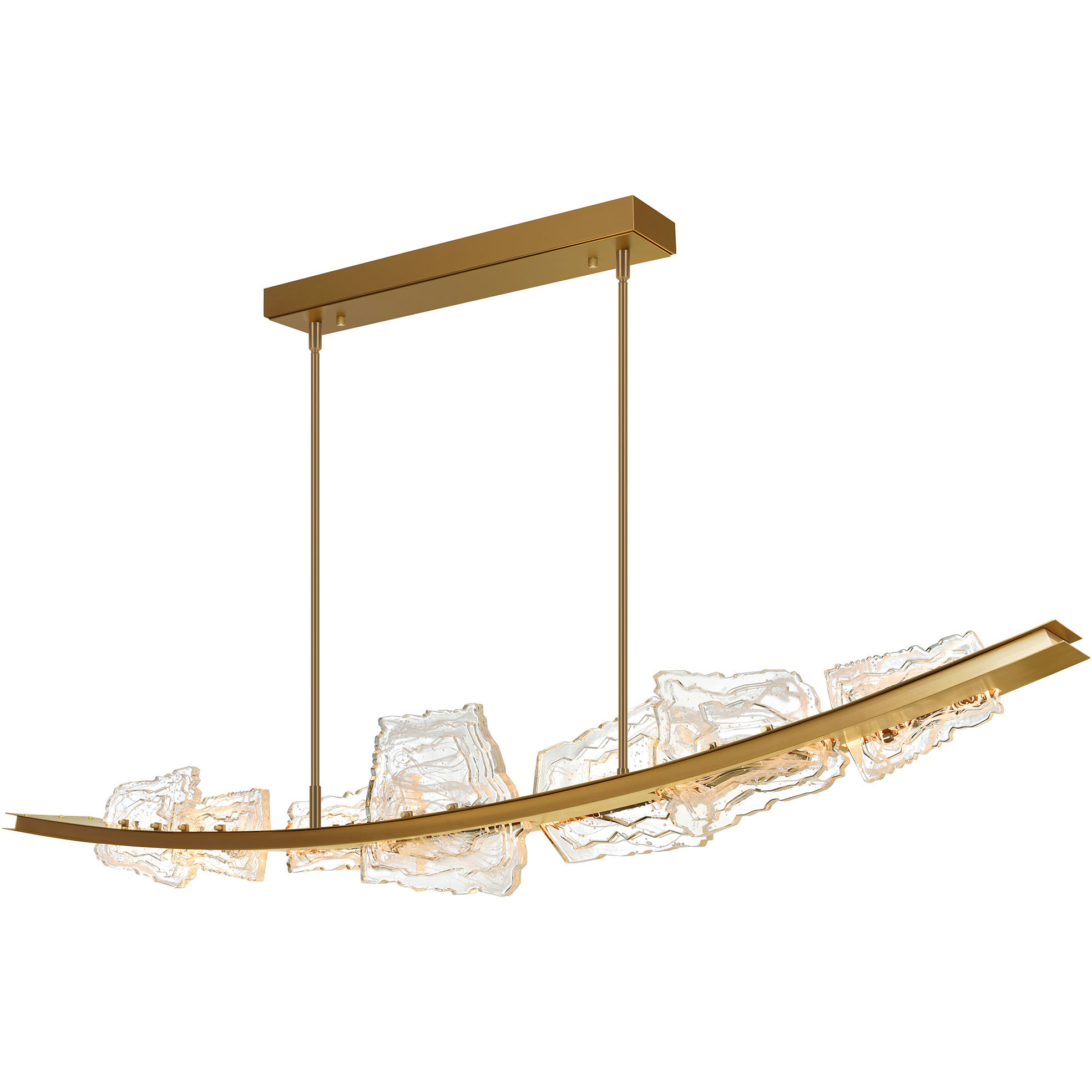 Arcus LED 70 inch Brass Chandelier Ceiling Light