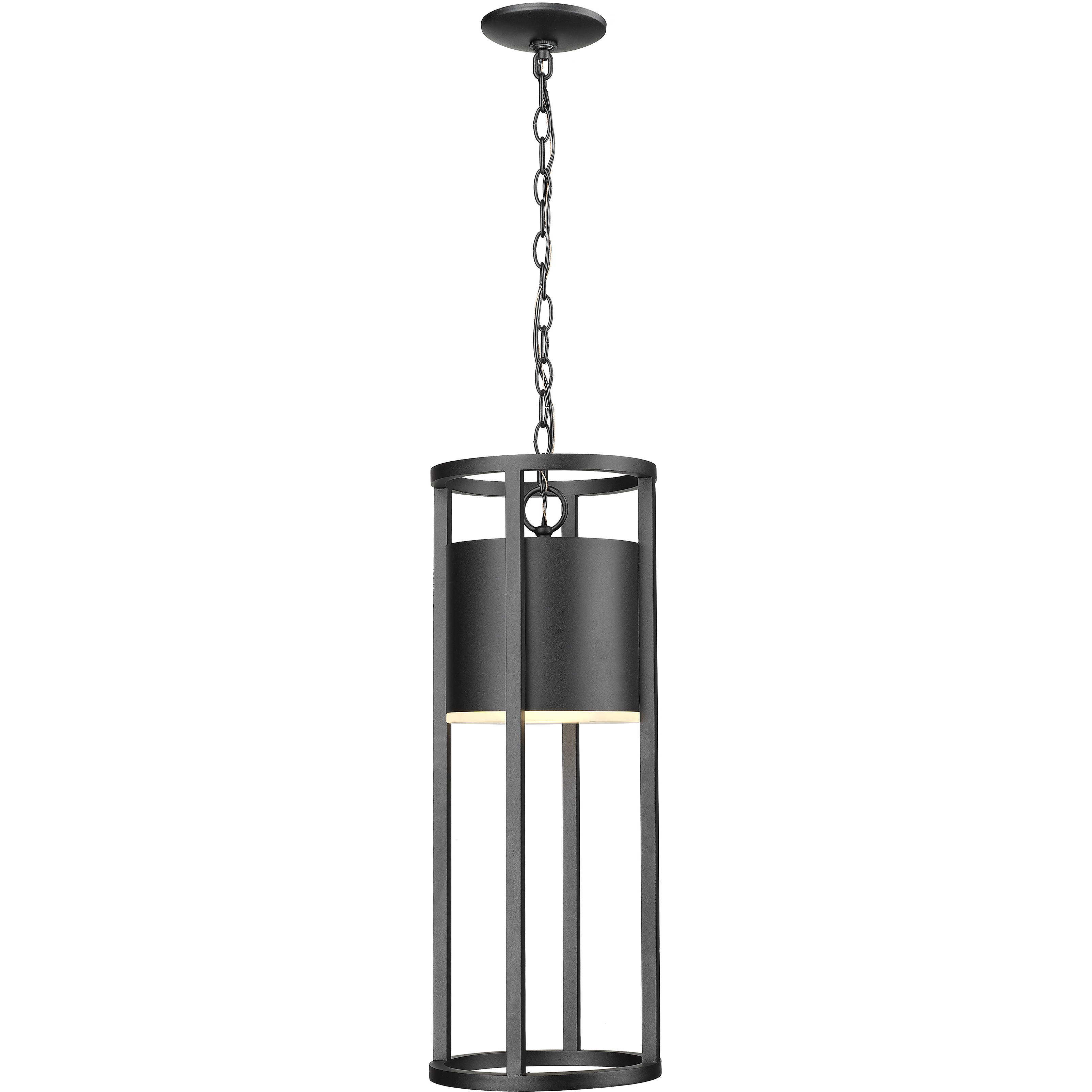 Luca LED 9.25 inch Black Outdoor Chain Mount Ceiling Fixture
