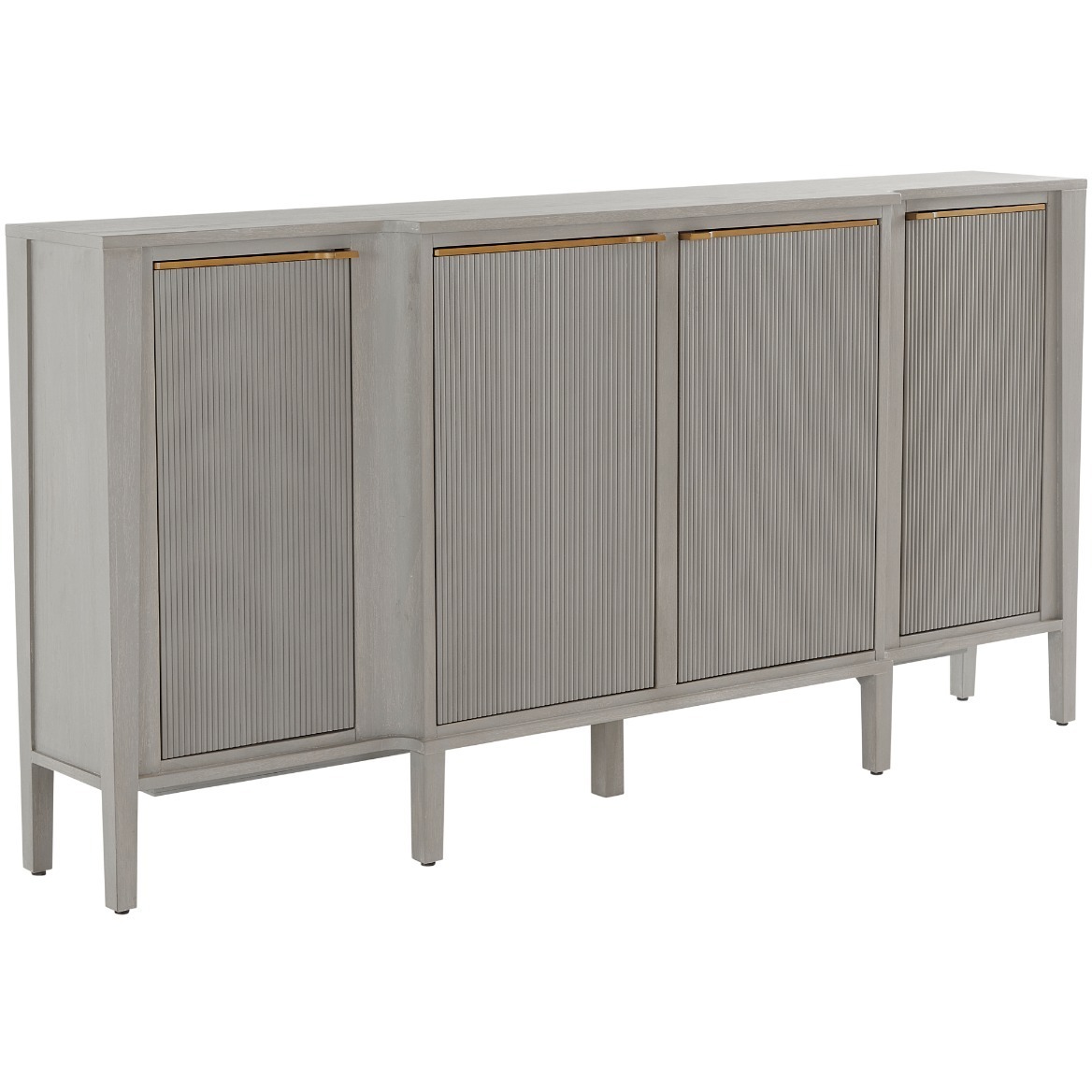 Leary Light Grey Cerused / Stained Gold Cabinet