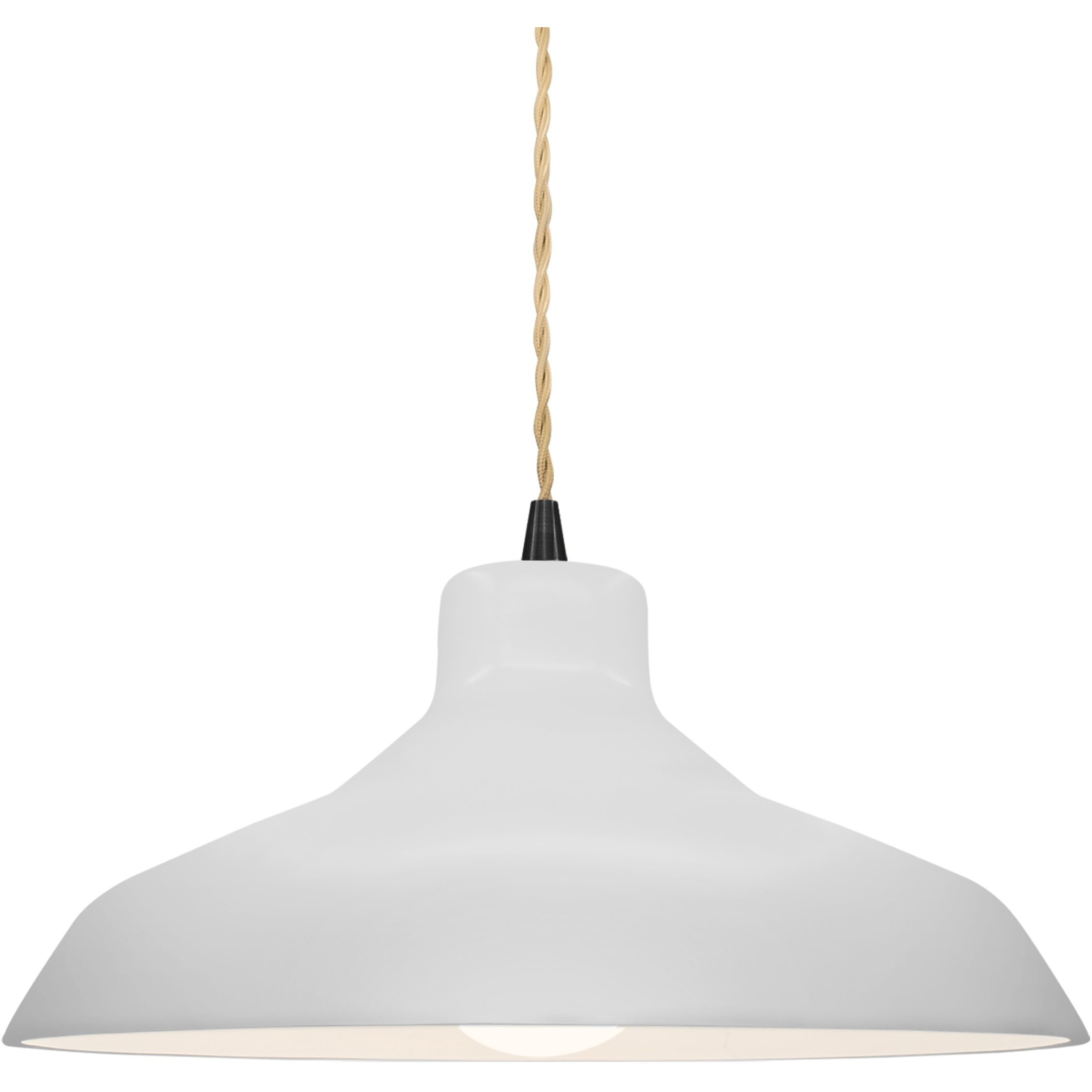 Radiance 1 Light 13.5 inch Bisque and Matte Black Pendant Ceiling Light