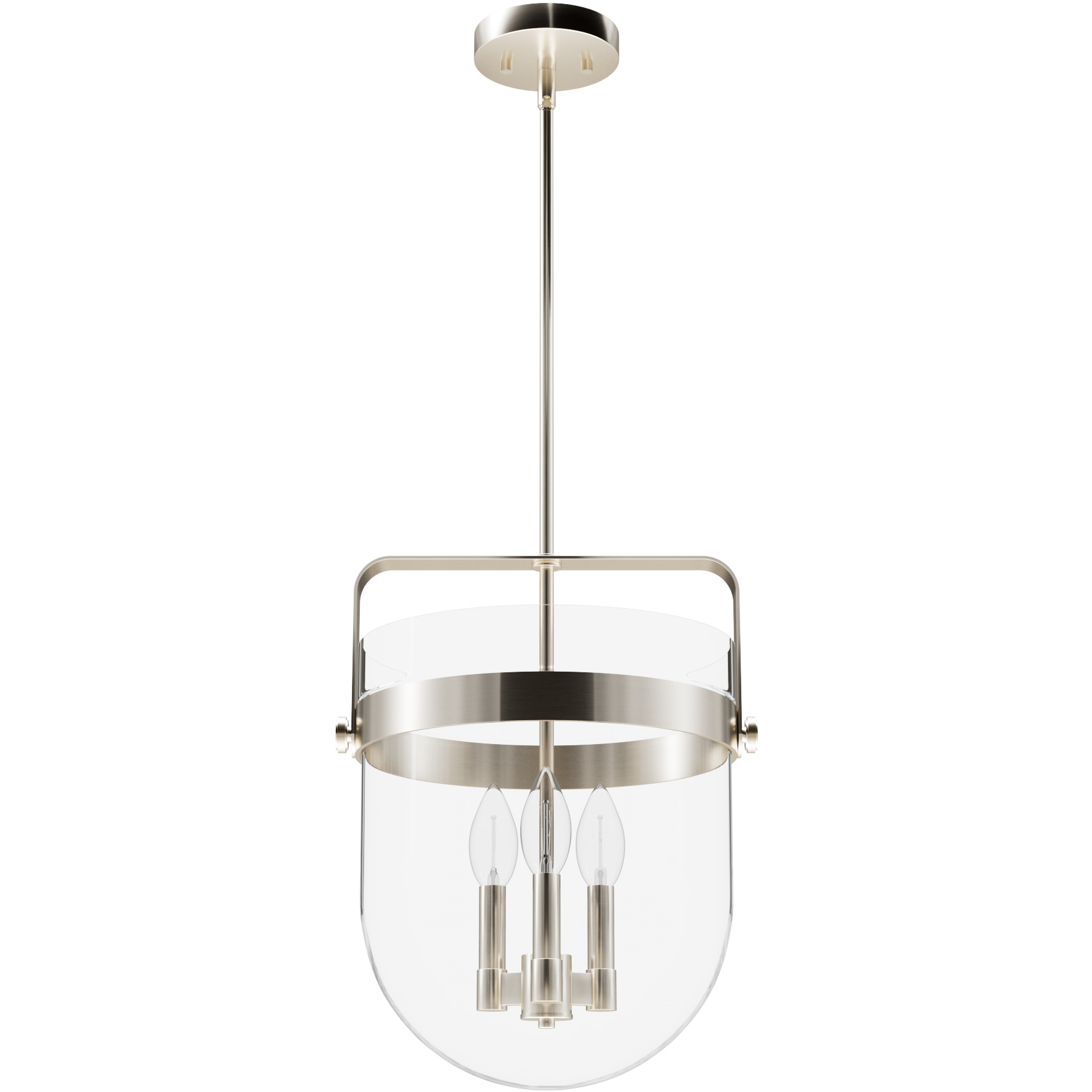 Karloff 3 Light 13.75 inch Brushed Nickel Pendant Ceiling Light