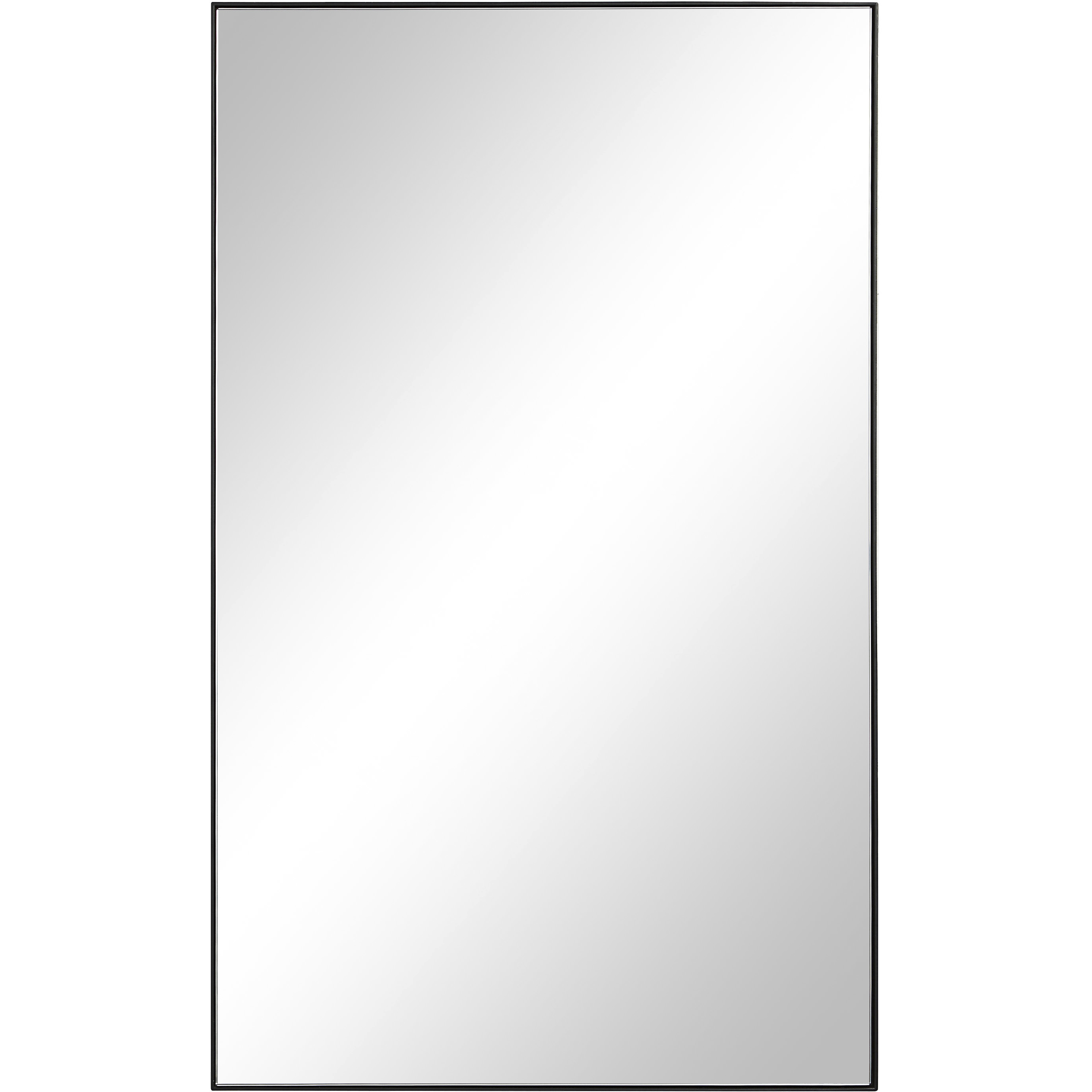 Loutro 36 X 22 inch Matte Black Wall Mirror