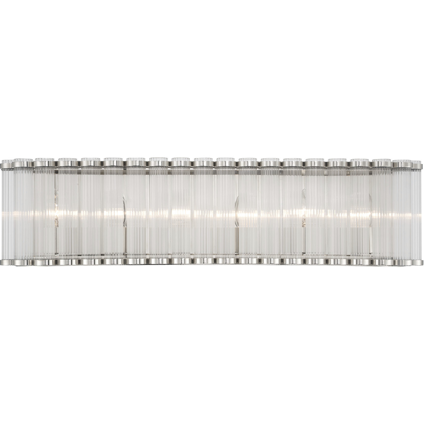 Glasbury 6 Light 32 inch Polished Nickel Vanity Light Wall Light