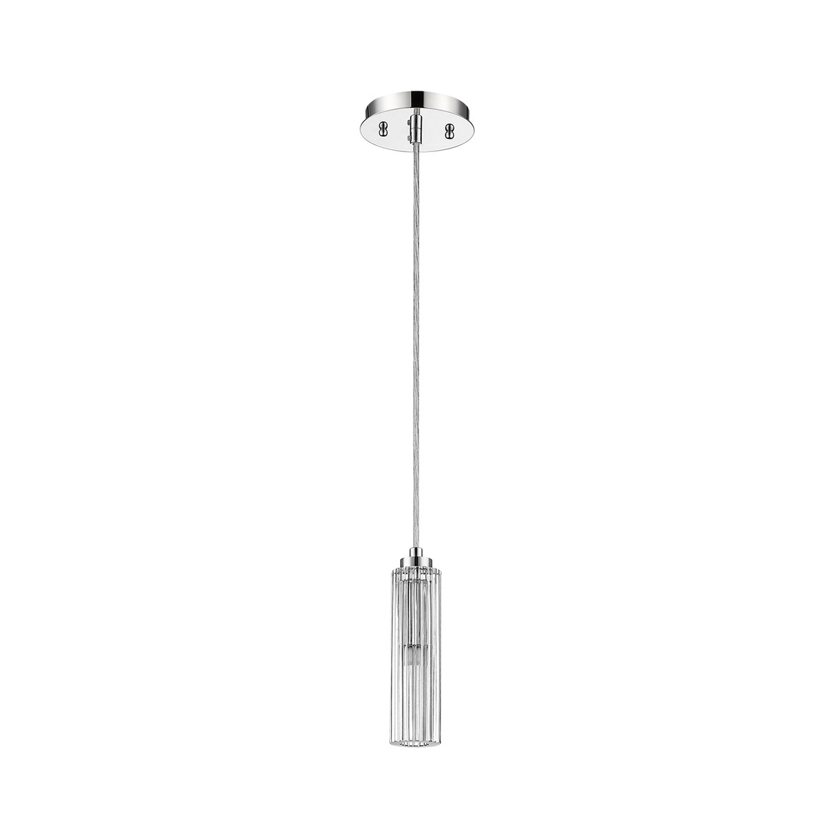 Solo Crystal 1 Light 2 inch Polished Chrome Pendant Ceiling Light 