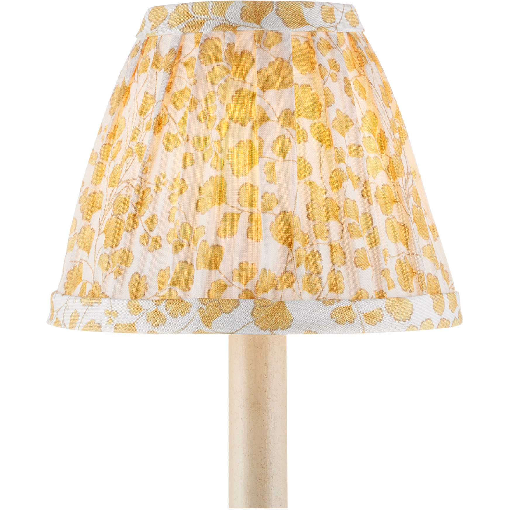 Maiden Fern Yellow and Ivory 6 inch Tapered Chandelier Shade