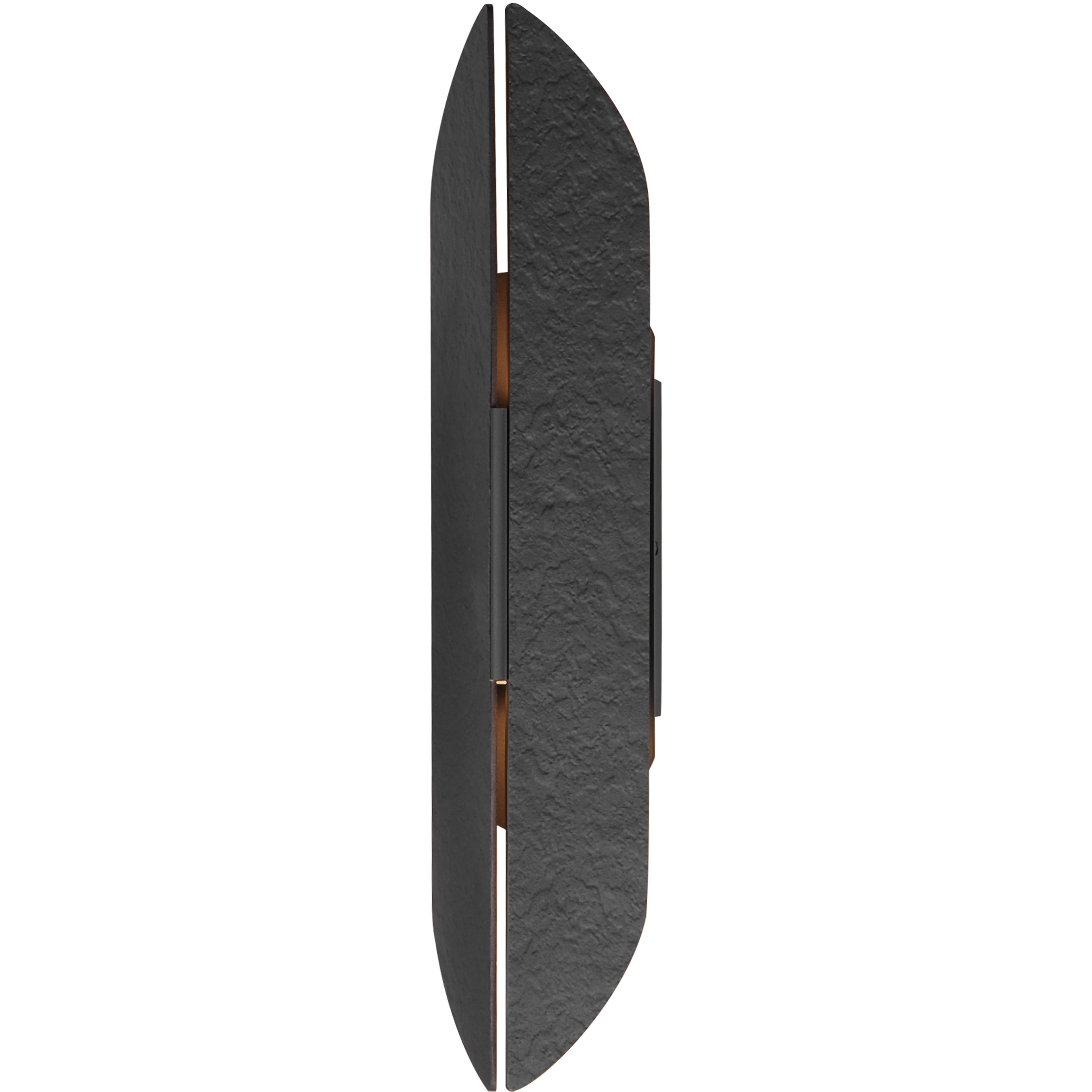 Tectonic LED 22 inch Black and Antique Brass Outdoor Wall Mount