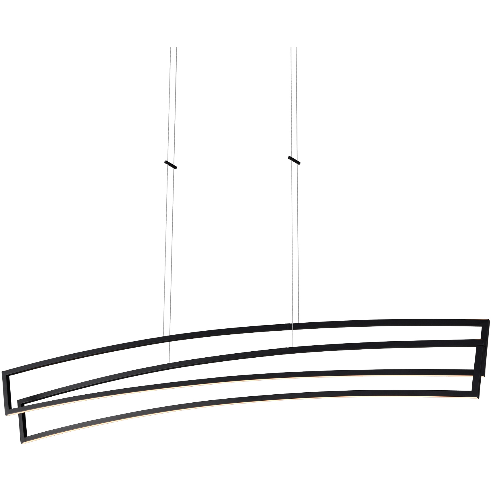 Sirius Linear Chandelier Ceiling Light in Black
