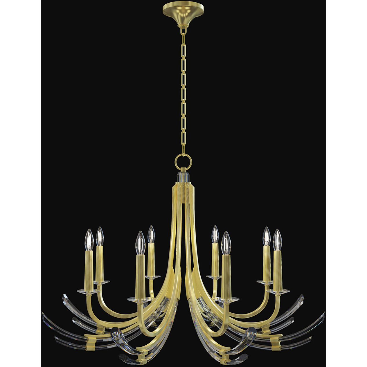 Trevi 8 Light 39.5 inch Gold Chandelier Ceiling Light