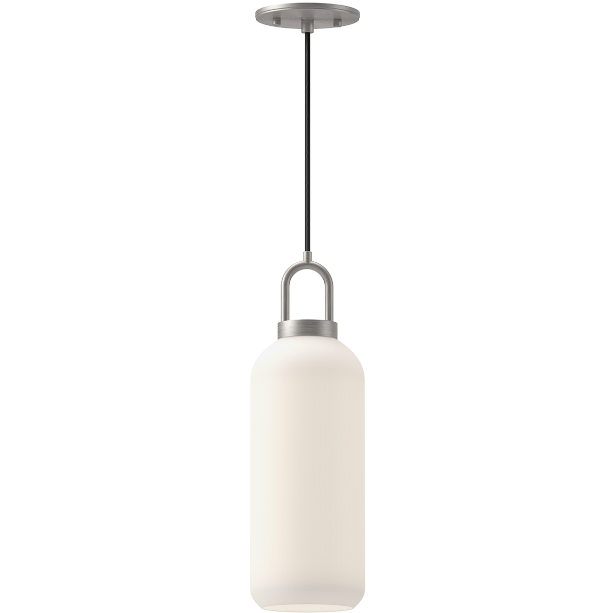 Alora Mood Soji 1 Light 5.13 inch Brushed Nickel Pendant Ceiling Light in Matte Opal Glass