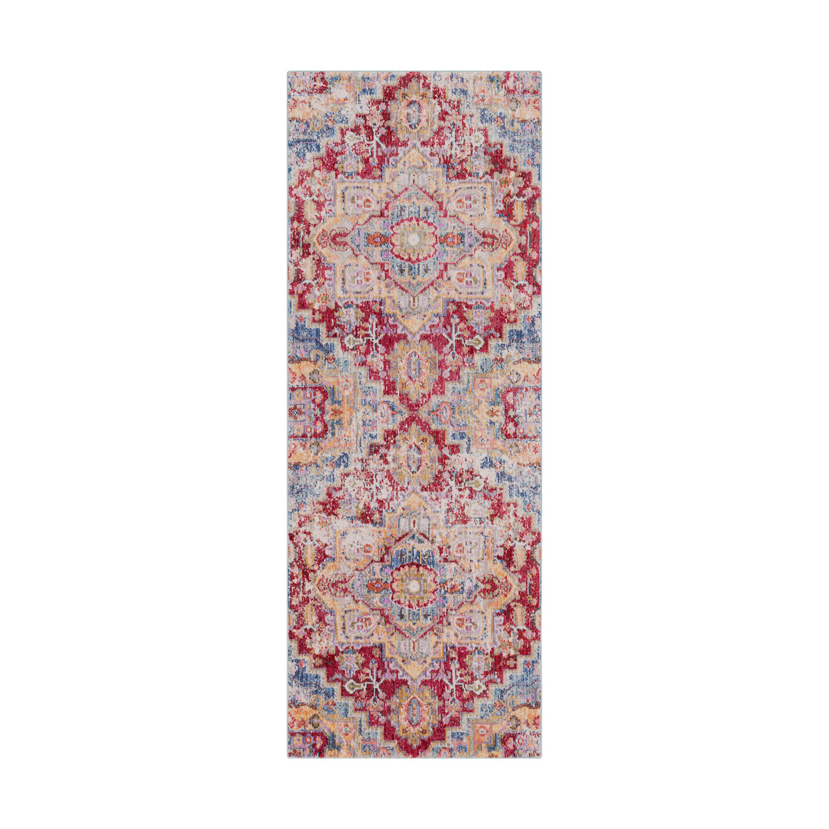Rumi 154 X 108 inch Dark Red/Bright Pink/Bright Blue/Aqua/Dark Blue Rugs, Rectangle