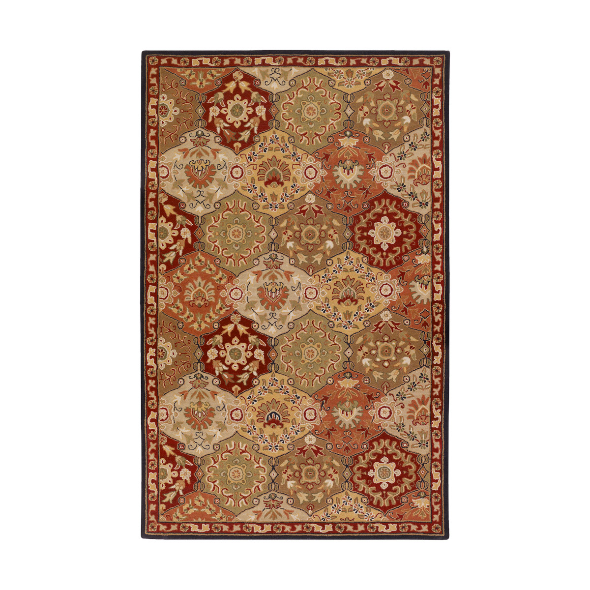 Edda 96 X 60 inch Camel/Garnet/Khaki/Dark Brown/Black/Clay Rugs, Wool