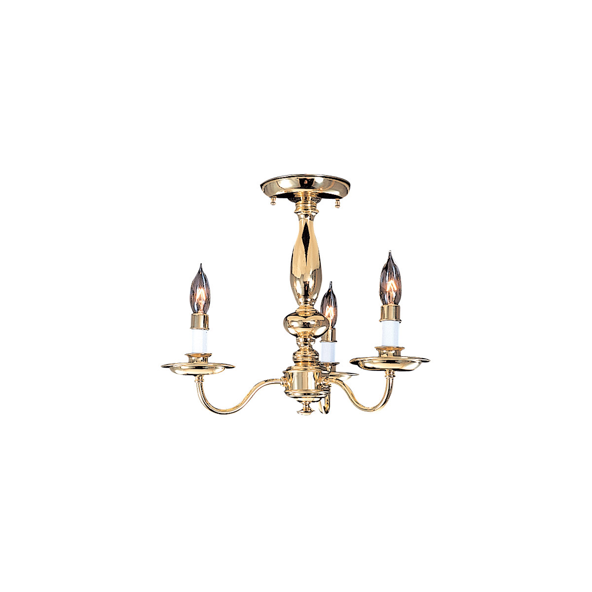 Jamestown 3 Light 15 inch Mahogany Bronze Semi-Flush Mount Ceiling Light