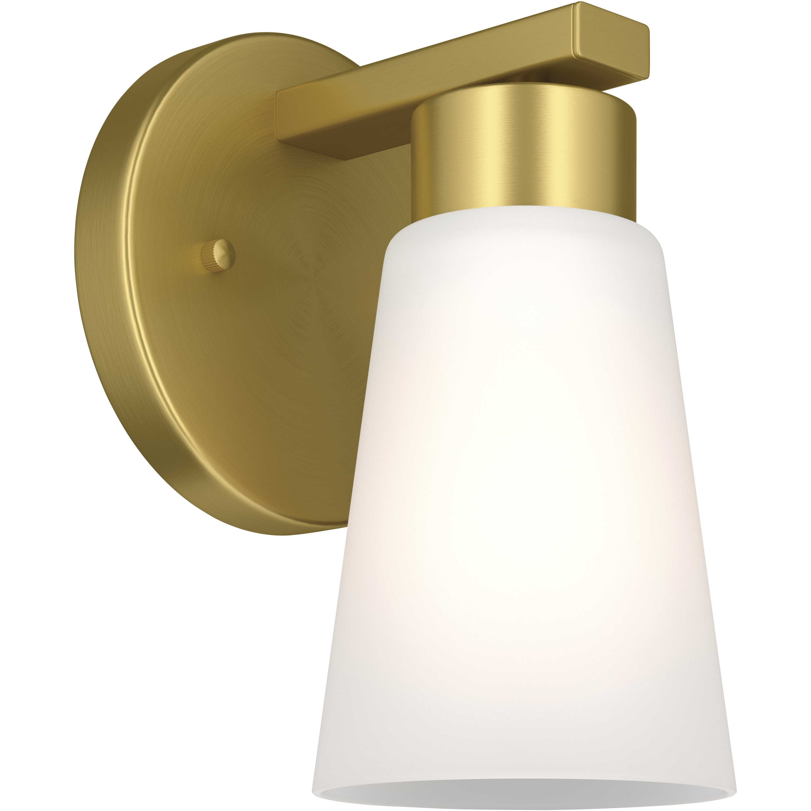 Stamos 1 Light 5 inch Brushed Gold Wall Sconce Wall Light in Satin Etched Glass