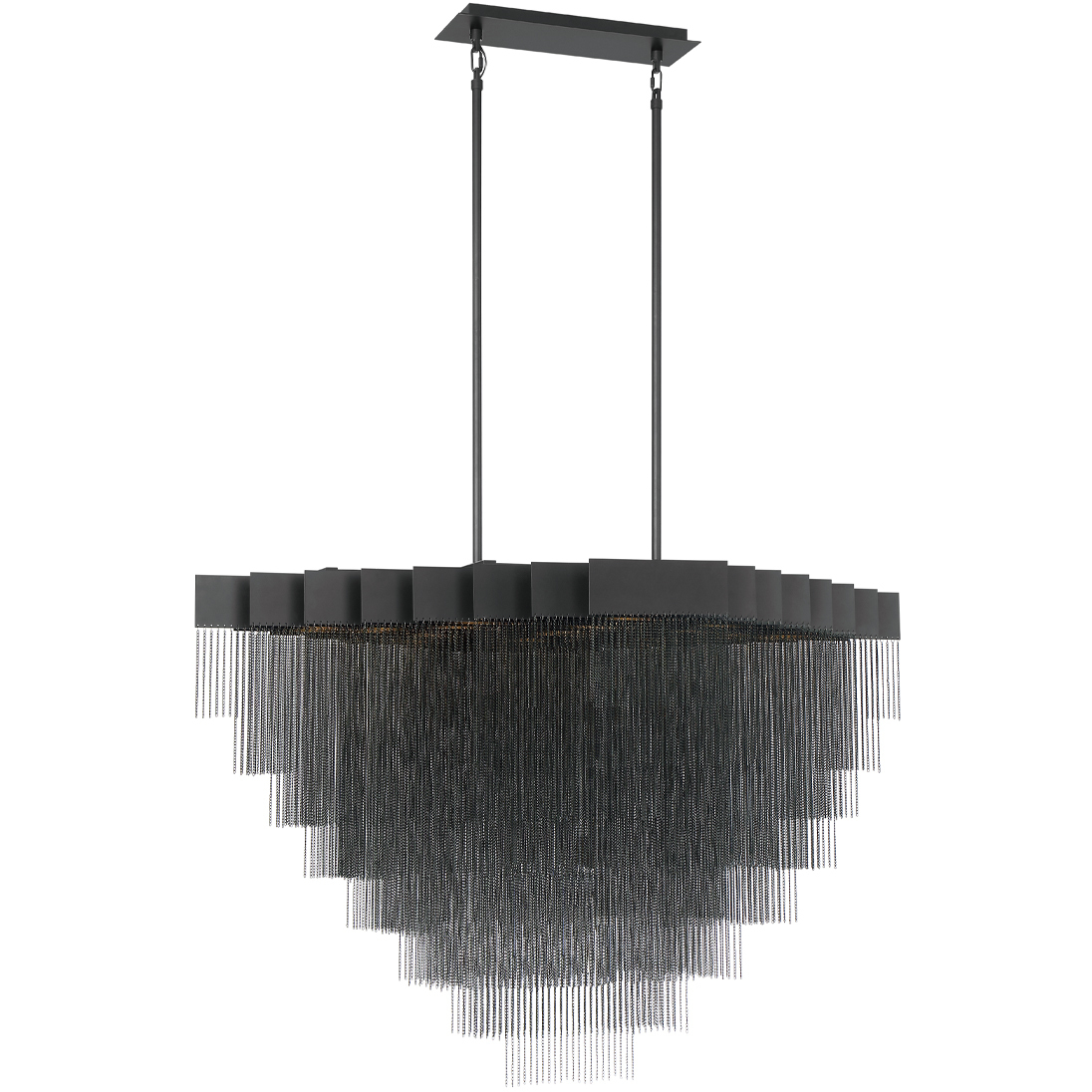 Bloomfield LED 28.5 inch Black Chandelier Ceiling Light