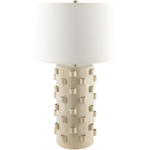 Fedje 30 inch 150 watt Glazed and Electroplated Accent Table Lamp Portable Light