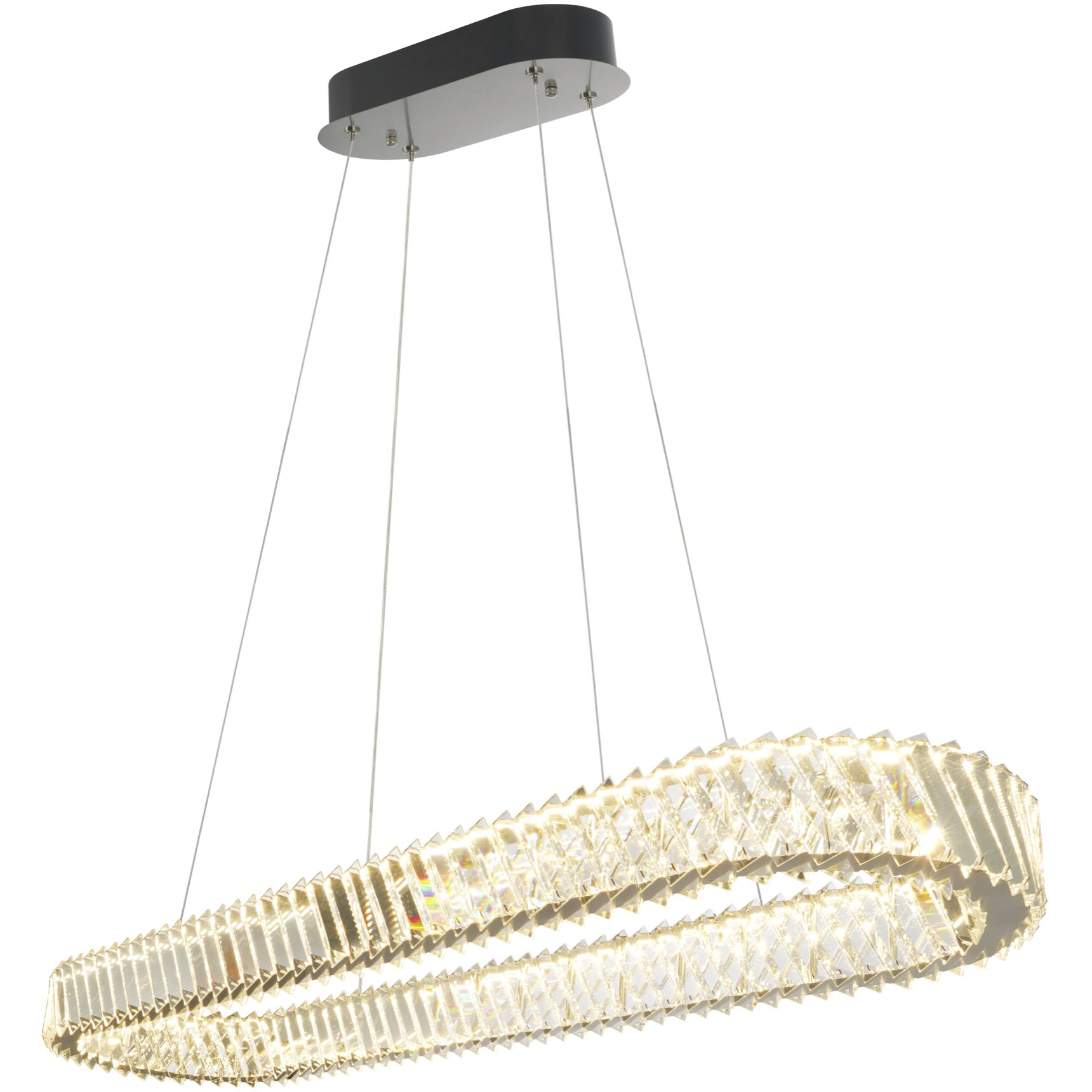 Alya LED 46.85 inch Polished Nickel Linear Island Pendant Ceiling Light