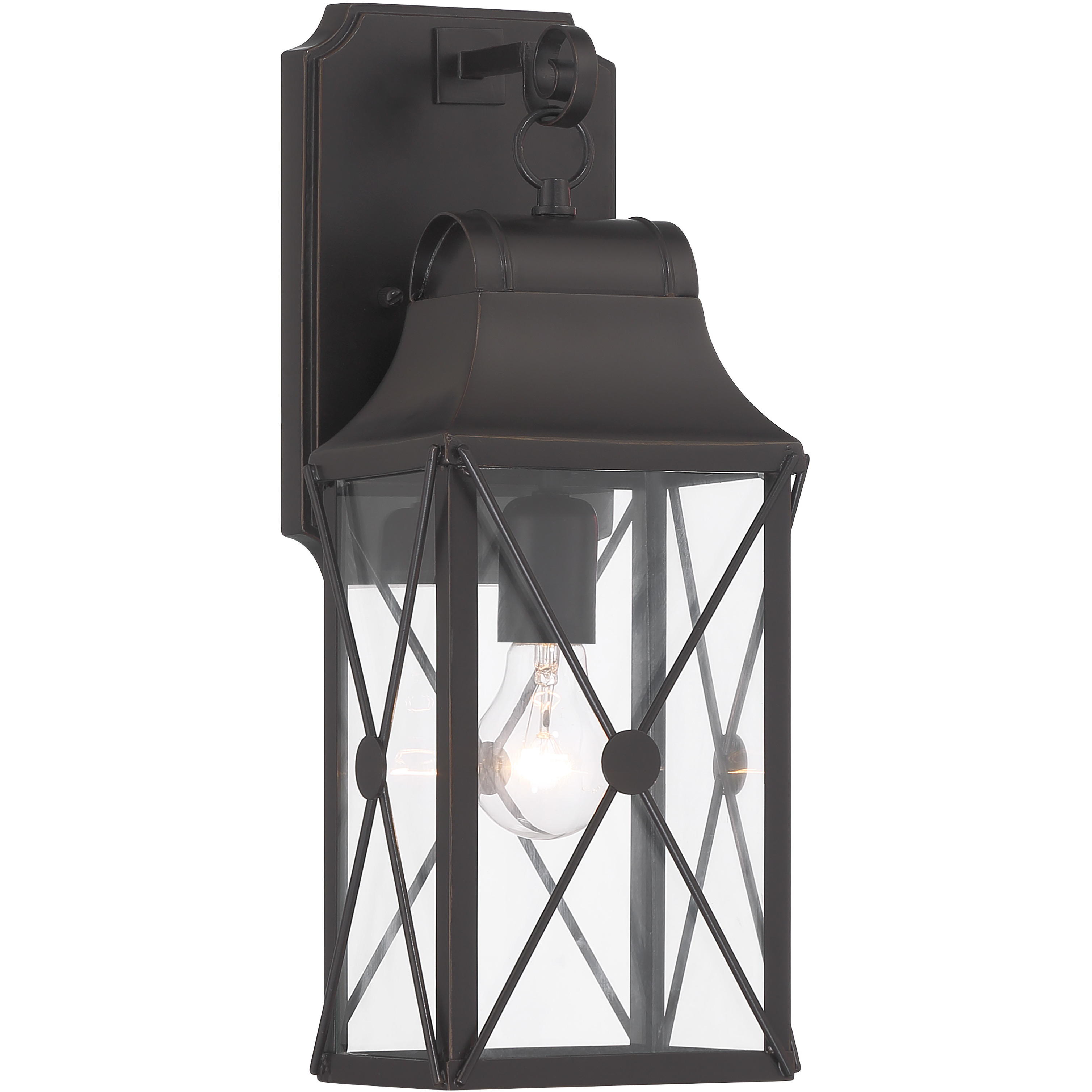 De Luz 1 Light 17 inch Oil Rubbed Bronze/Gold Outdoor Wall Mount, The Great Outdoors