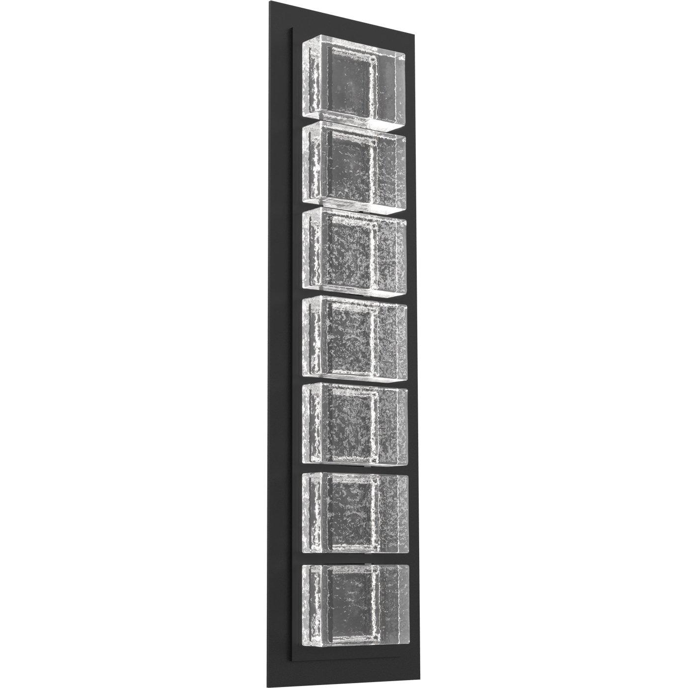 Tessera LED Textured Black Outdoor Sconce