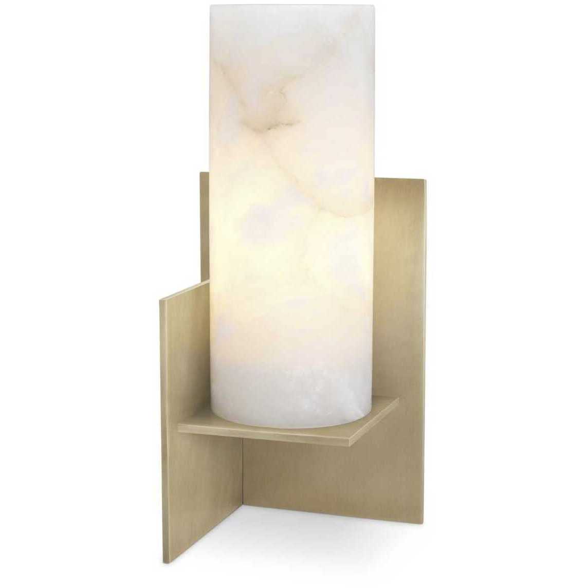 Frisco 15.75 inch 40 watt Antique Brass and Alabaster Table Lamp Portable Light