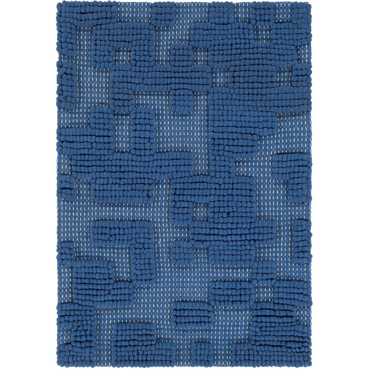 Stencil 36 X 24 inch Navy Rug