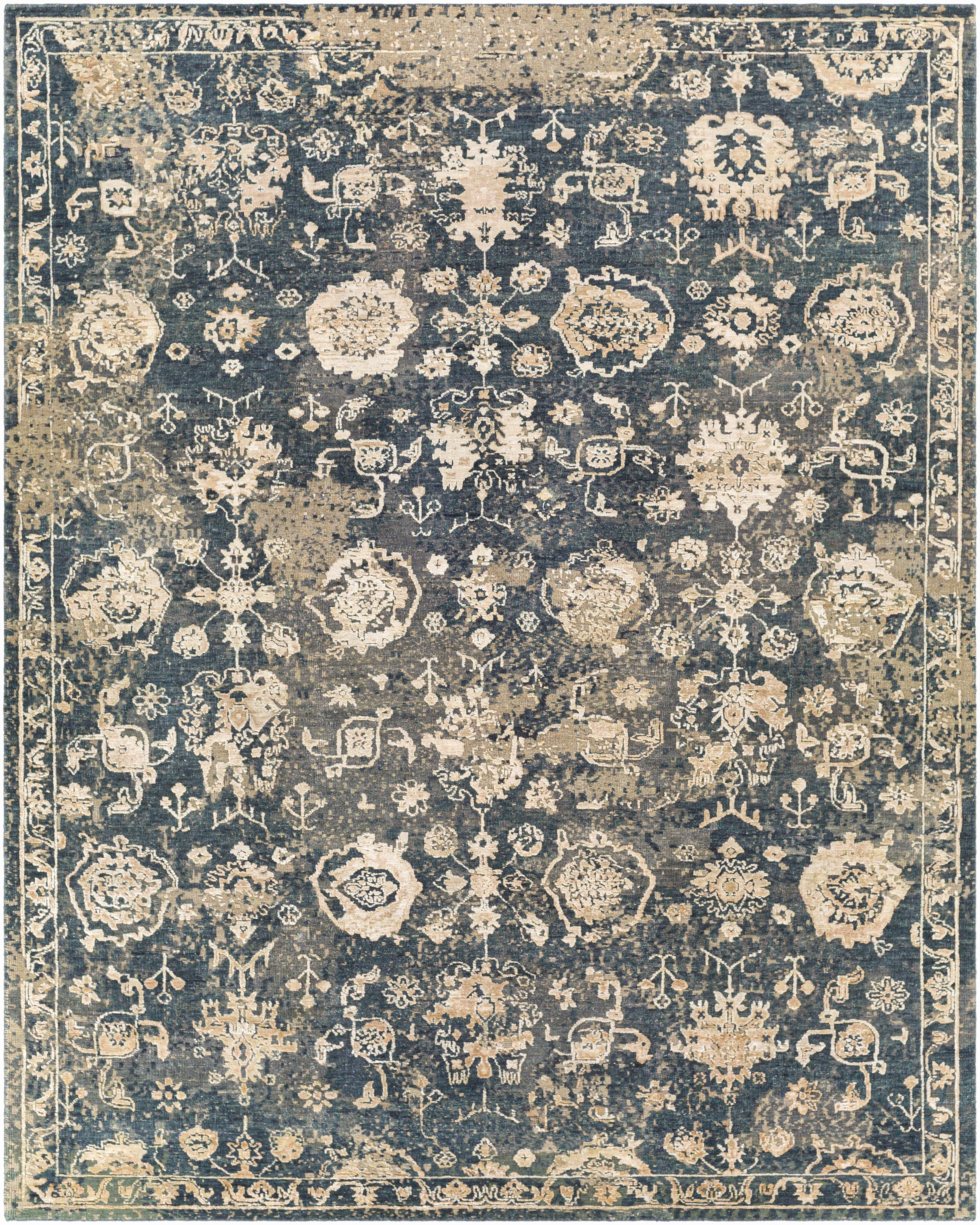 Sufi 120 X 96 inch Charcoal Rug in 8 x 10, Rectangle
