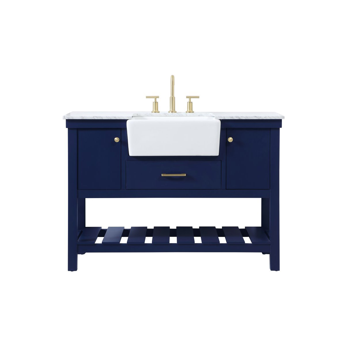 Clement 48 X 22 X 34.13 inch Blue Bathroom Vanity Cabinet