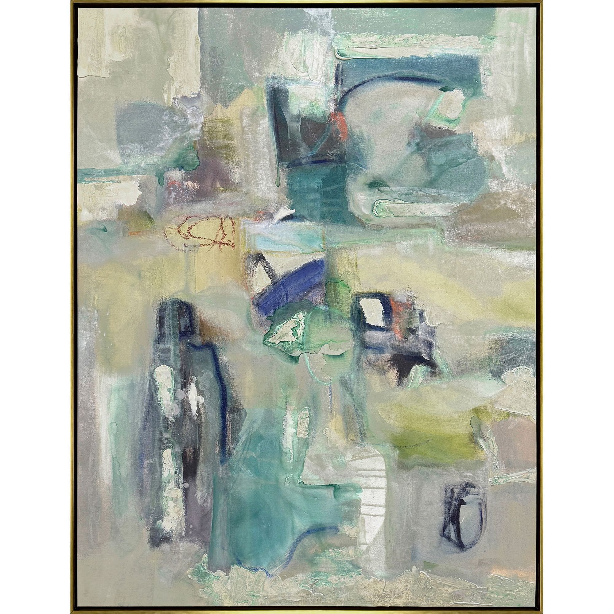 Carry Me Away Blue and Green and Gray and Multi Canvas, The Studio