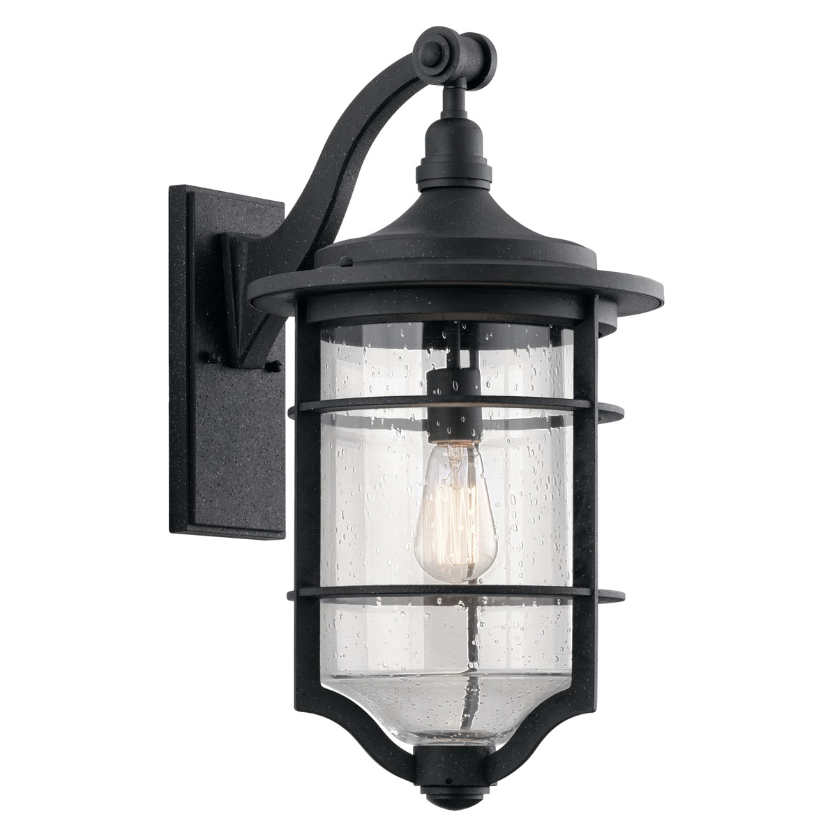 Royal Marine 1 Light 22 inch Distressed Black Outdoor Wall, Large