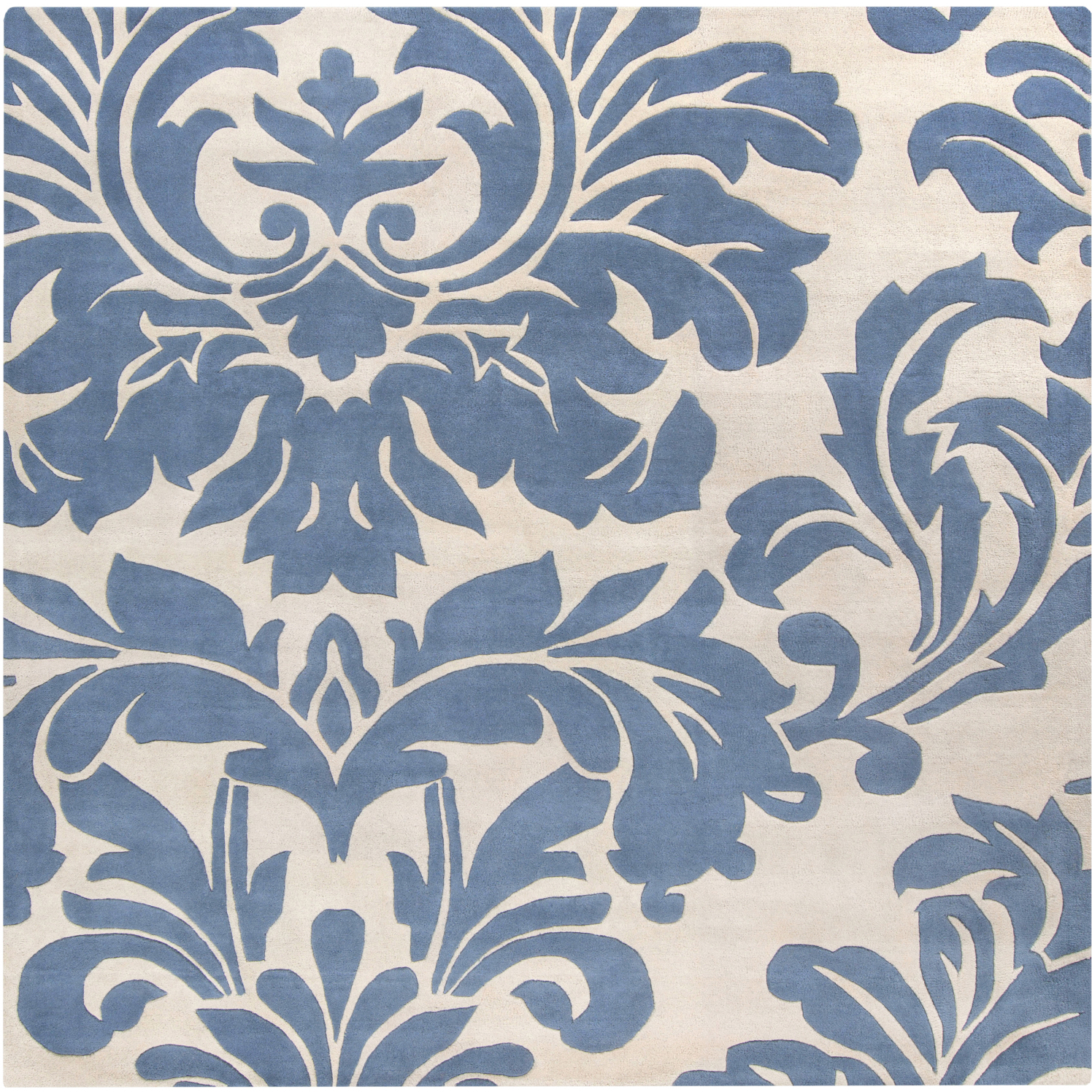 Athena 96 X 96 inch Ivory/Denim Handmade Rug in 8 x 8, Wool