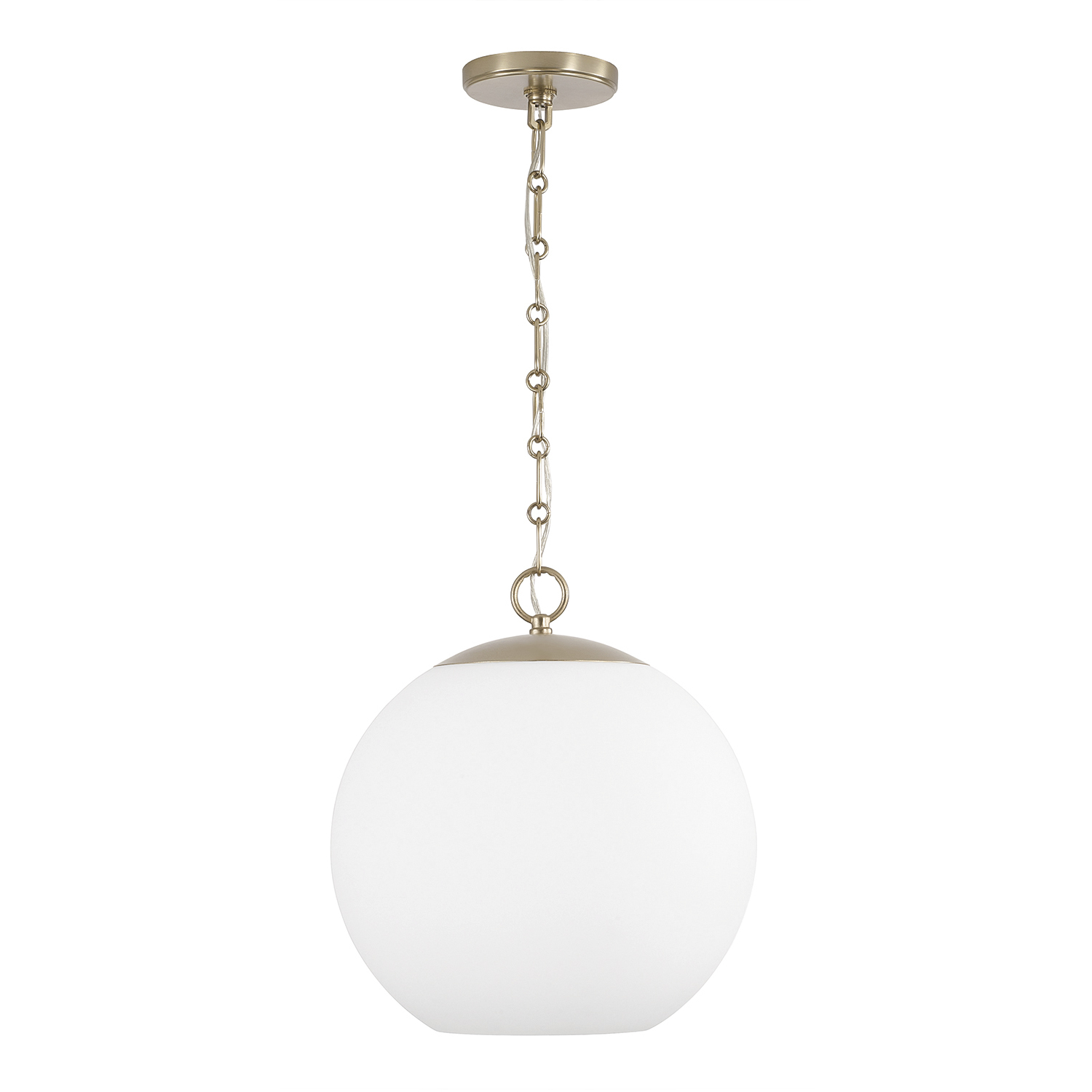 Cleo 1 Light 13.5 inch Matte Brass Pendant Ceiling Light in Soft White
