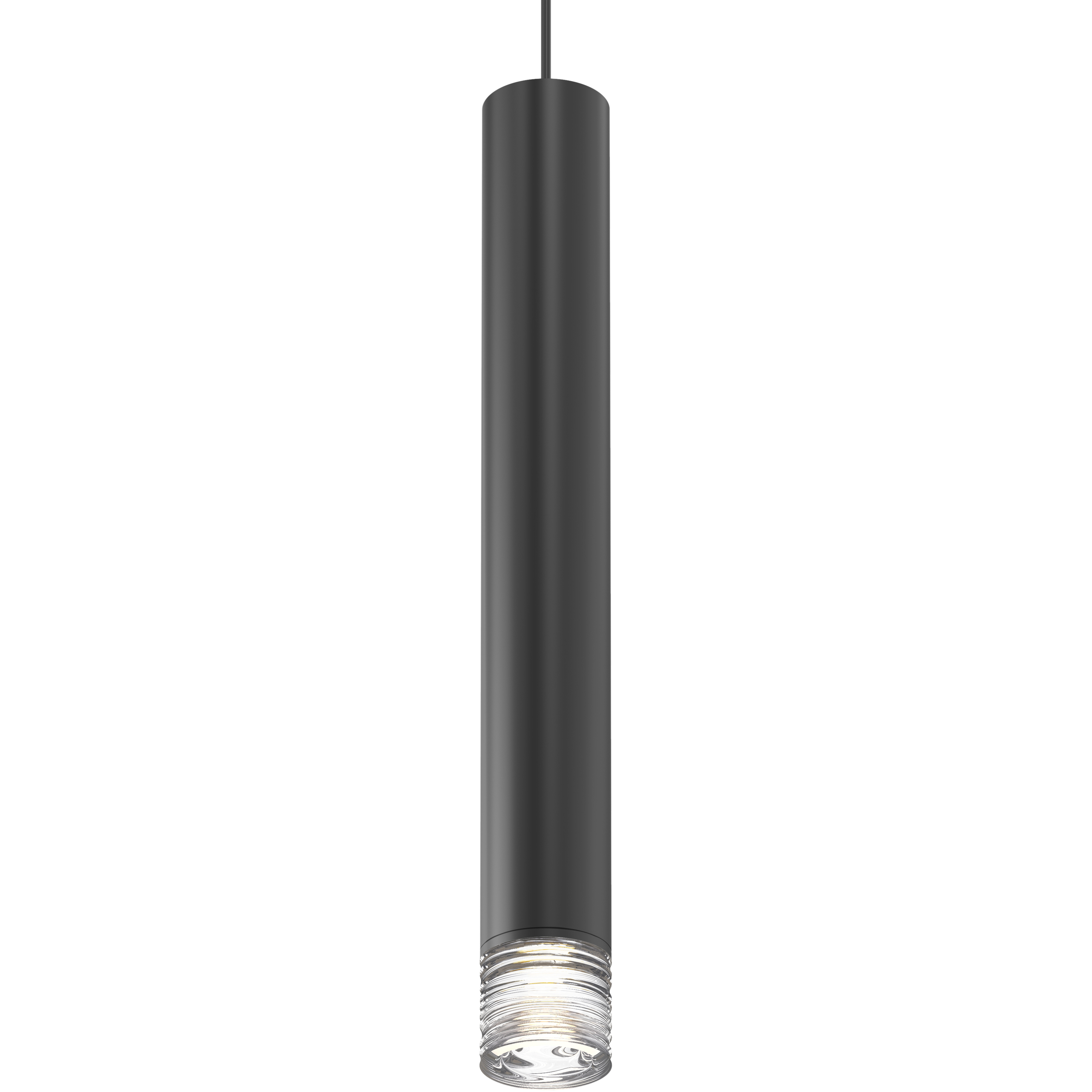 Alc LED 3 inch Satin Black Pendant Ceiling Light in Standard Suspension
