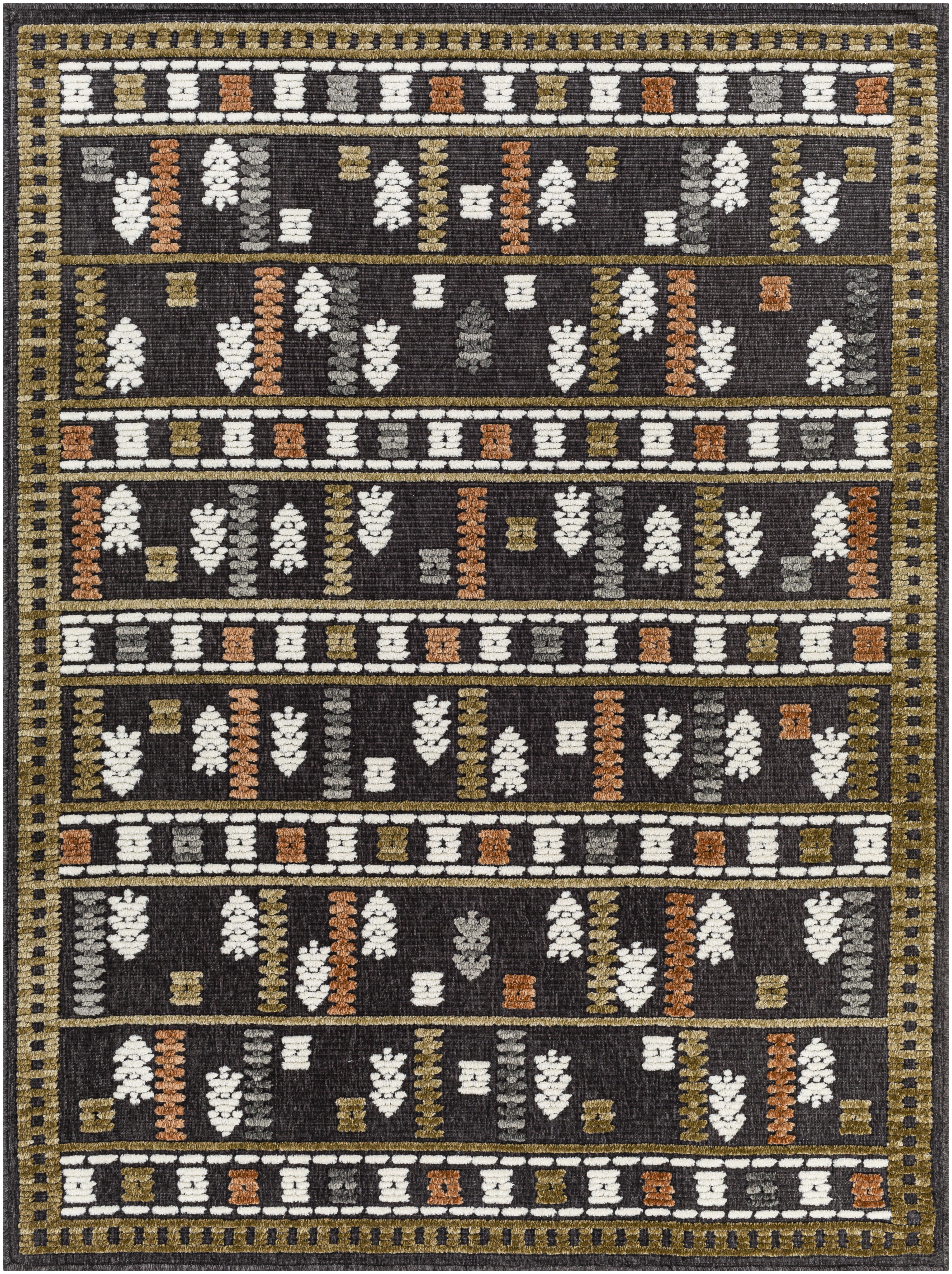Lyna 86 X 60 inch Dark Grey Rug, Rectangle