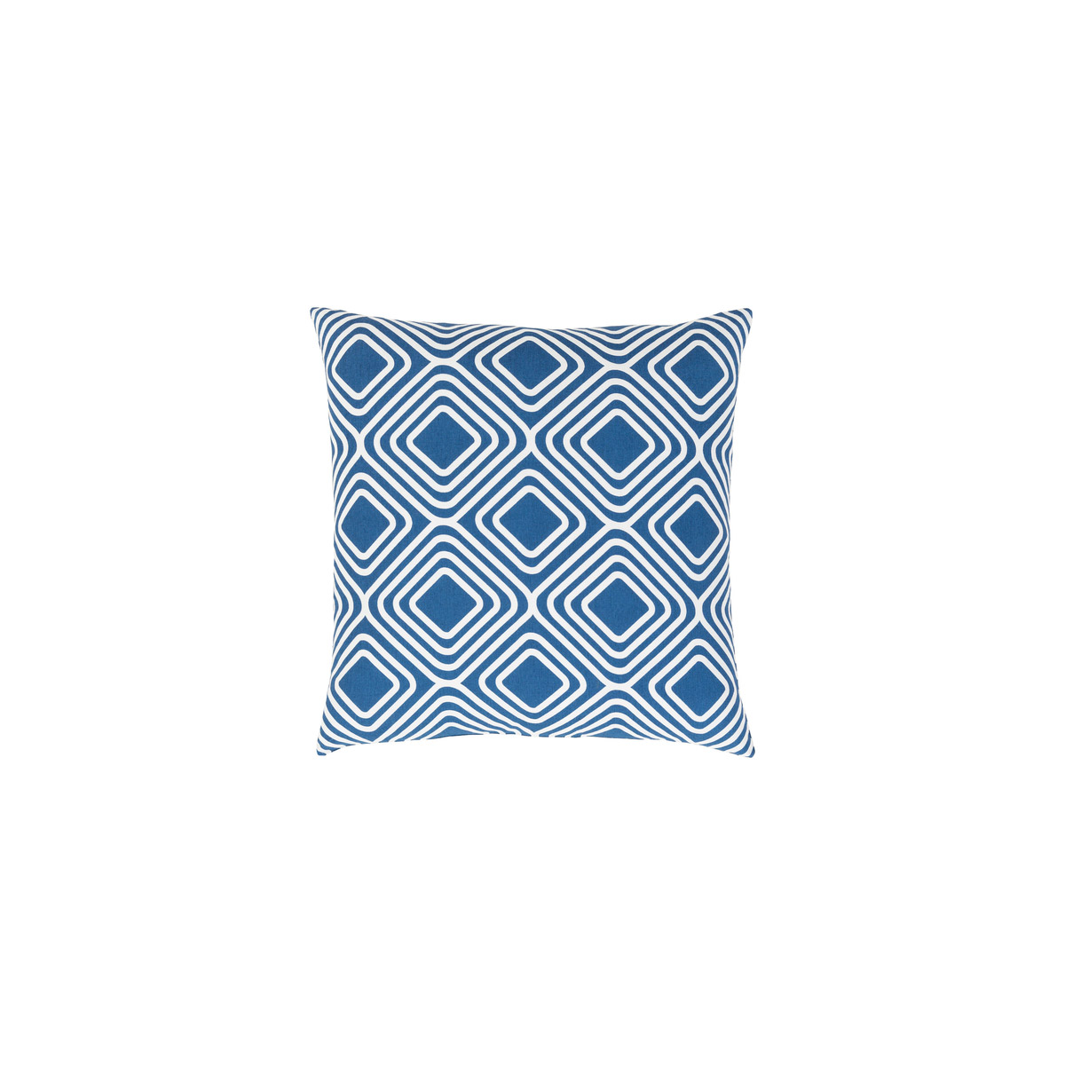 Miranda 18 X 18 inch Dark Blue and White Throw Pillow