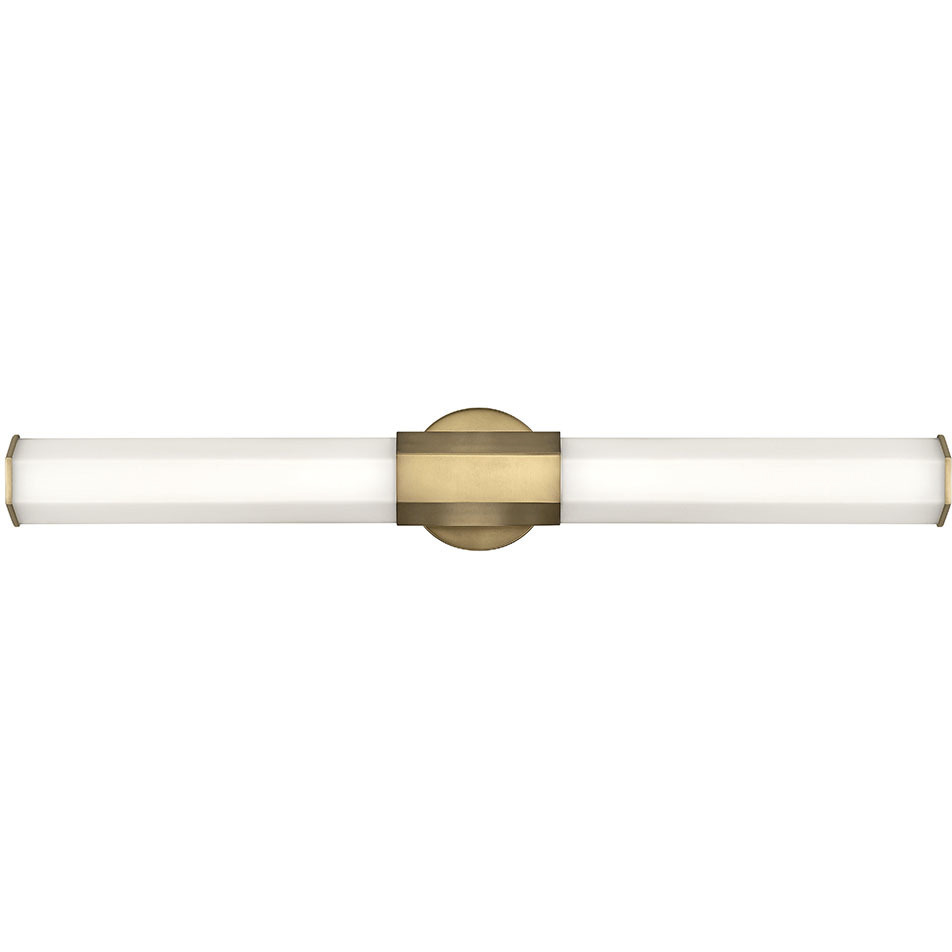 Facet LED 32 inch Heritage Brass Vanity Light Wall Light, Vertical