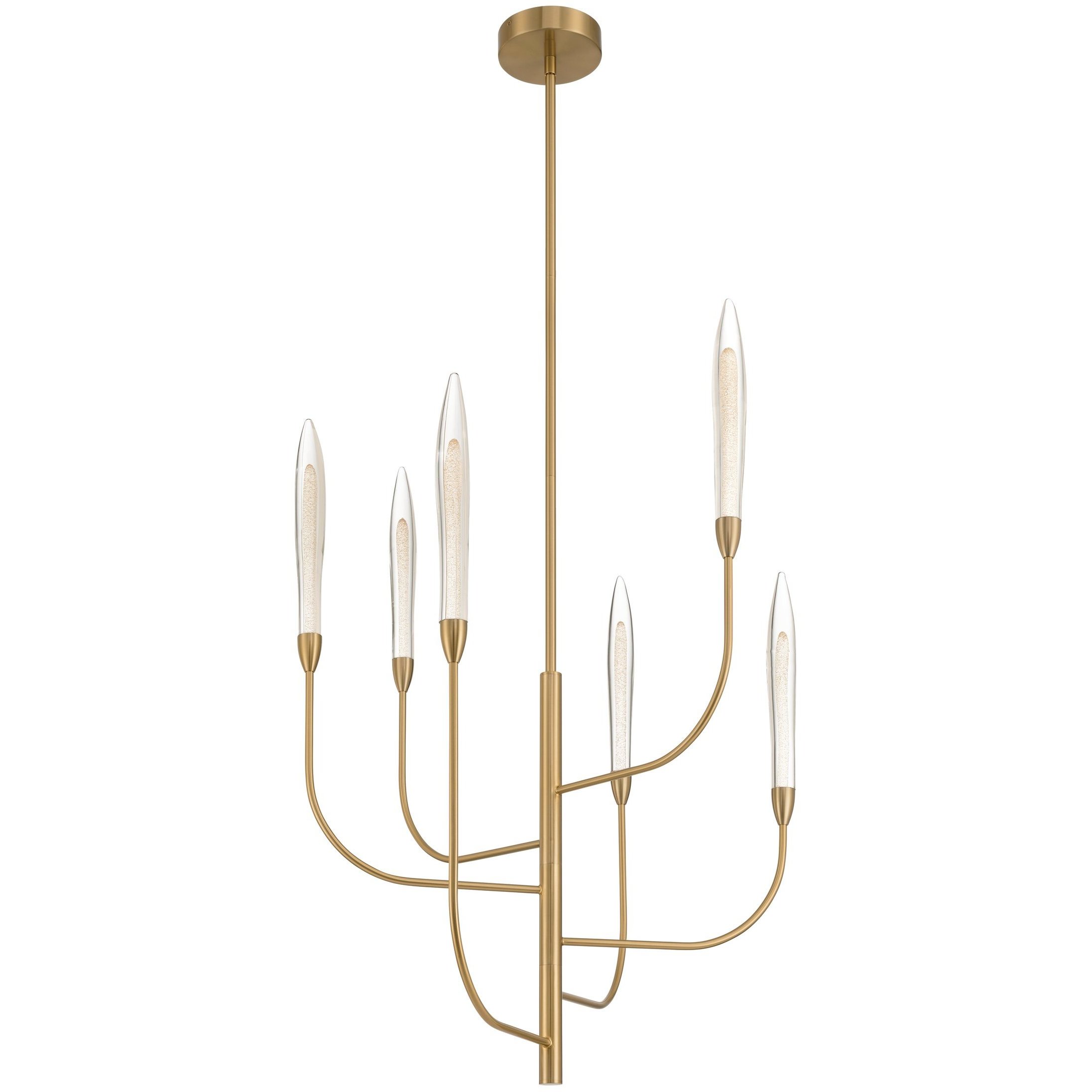 Calle LED 28 inch Brass Chandelier Ceiling Light