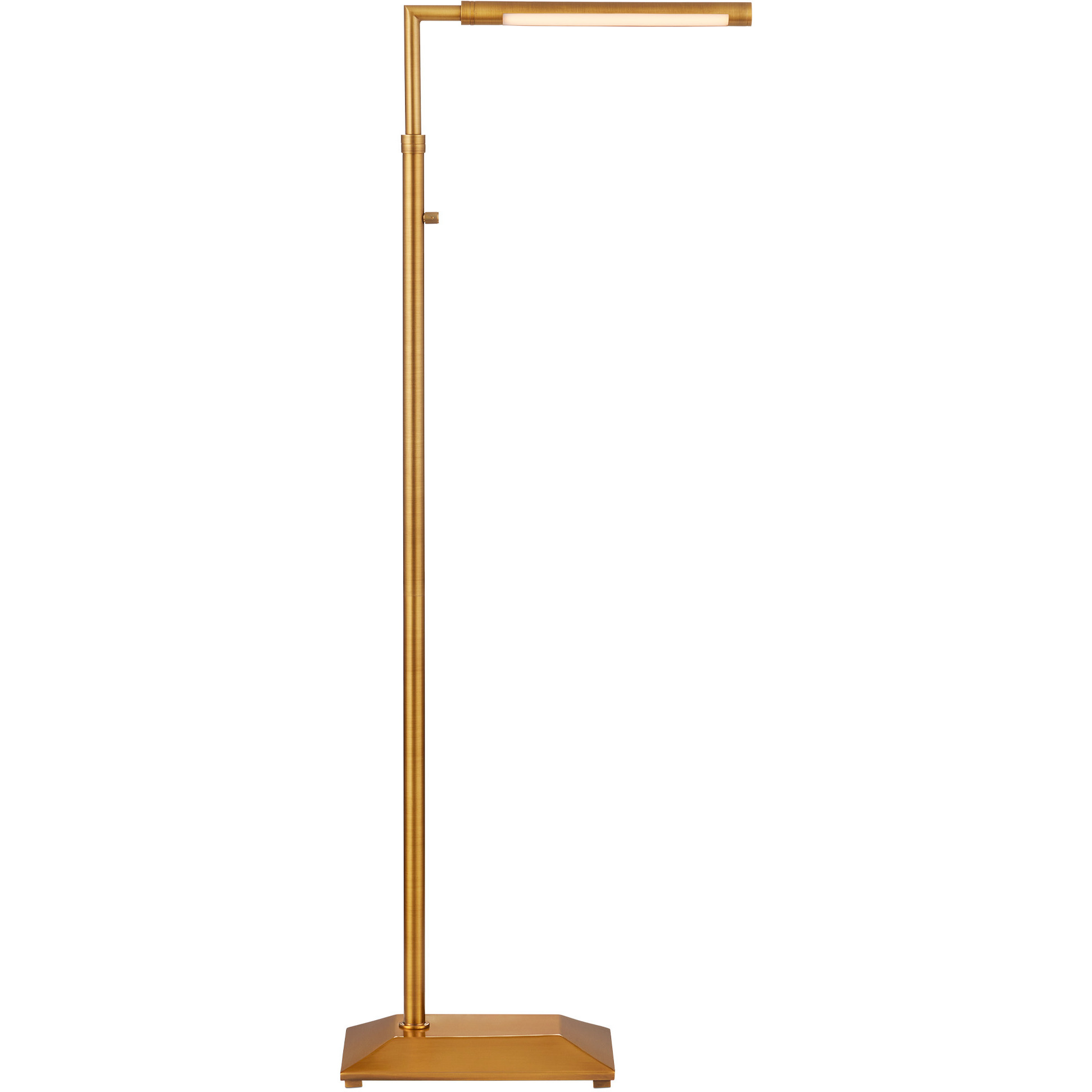 Autrand 46.75 inch 12 watt Antique Brass Floor Lamp Portable Light
