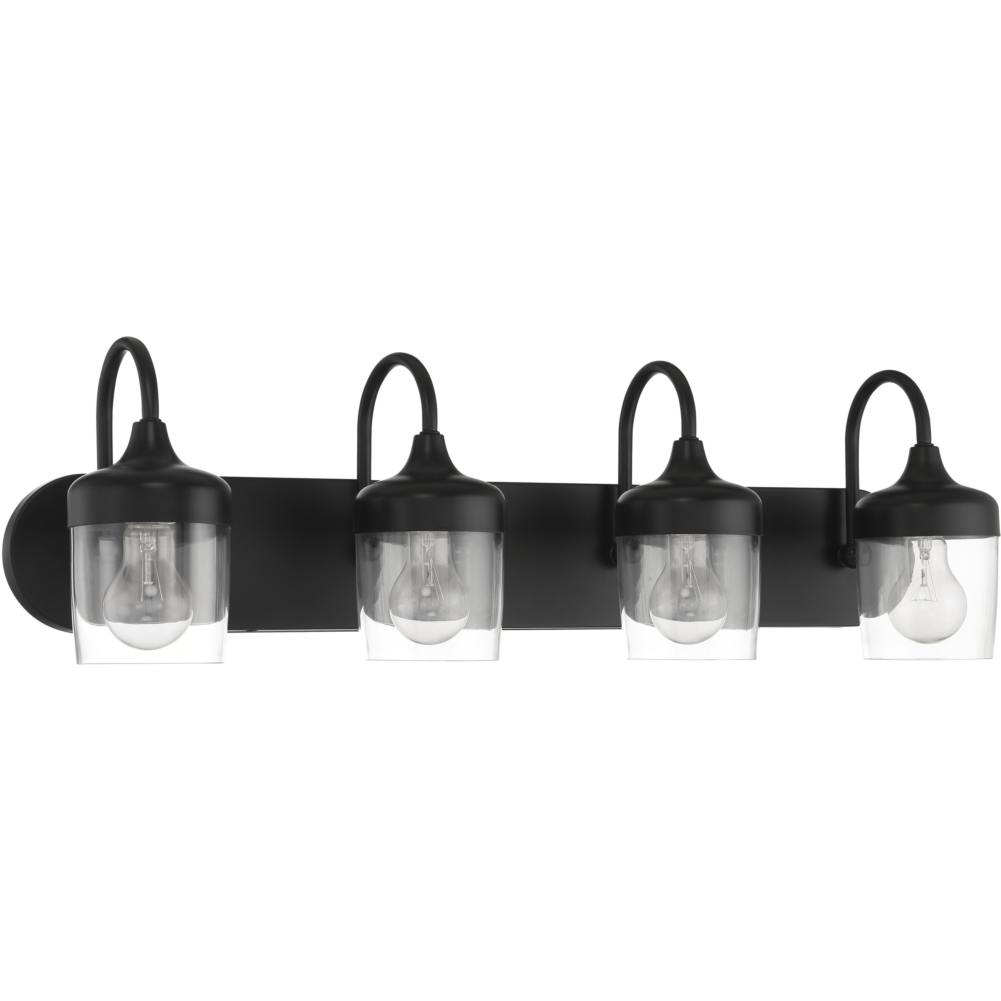 Wrenn 4 Light 30 inch Flat Black Vanity Light Wall Light
