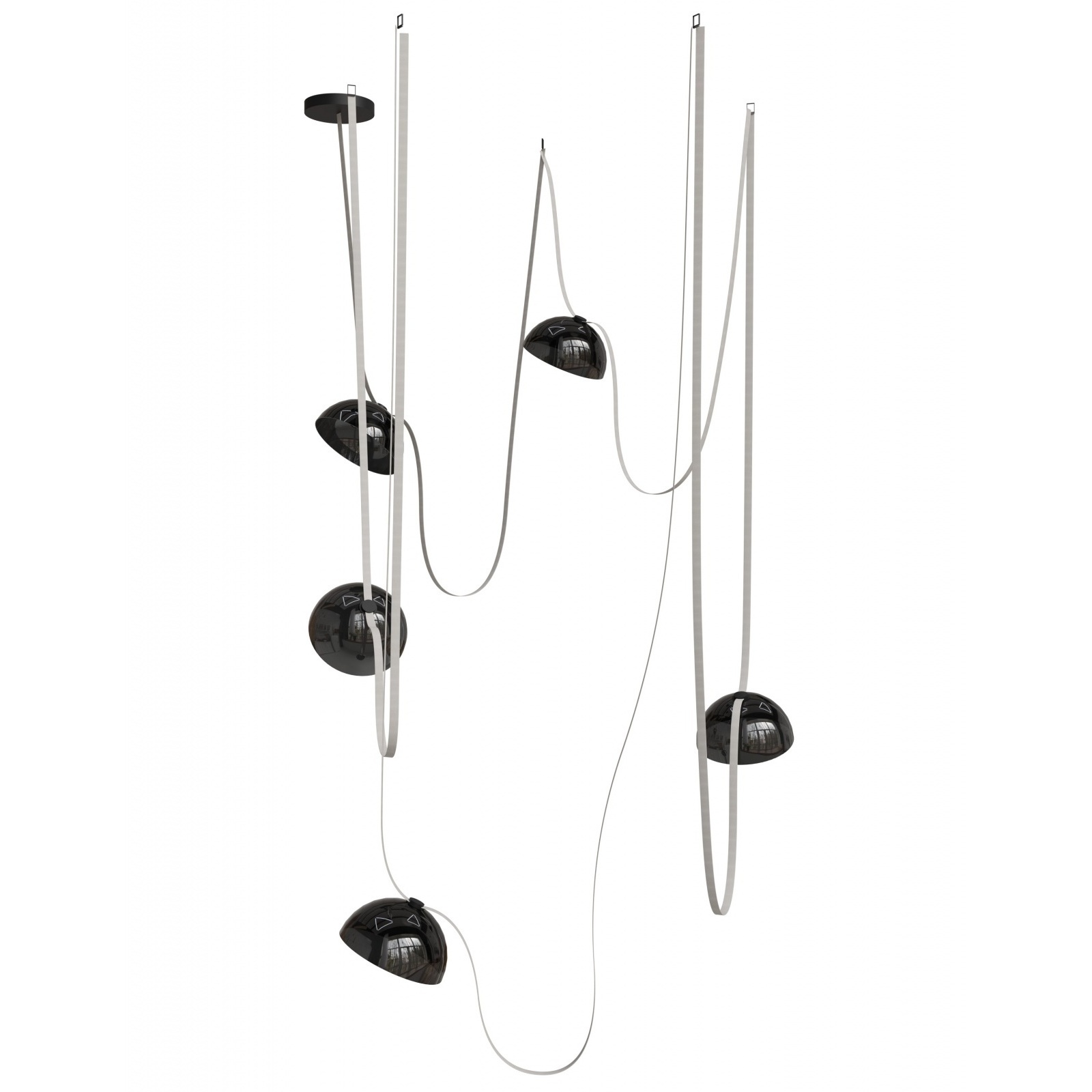 Fremont LED 8.5 inch Ivory and Black Belt Chandelier Ceiling Light