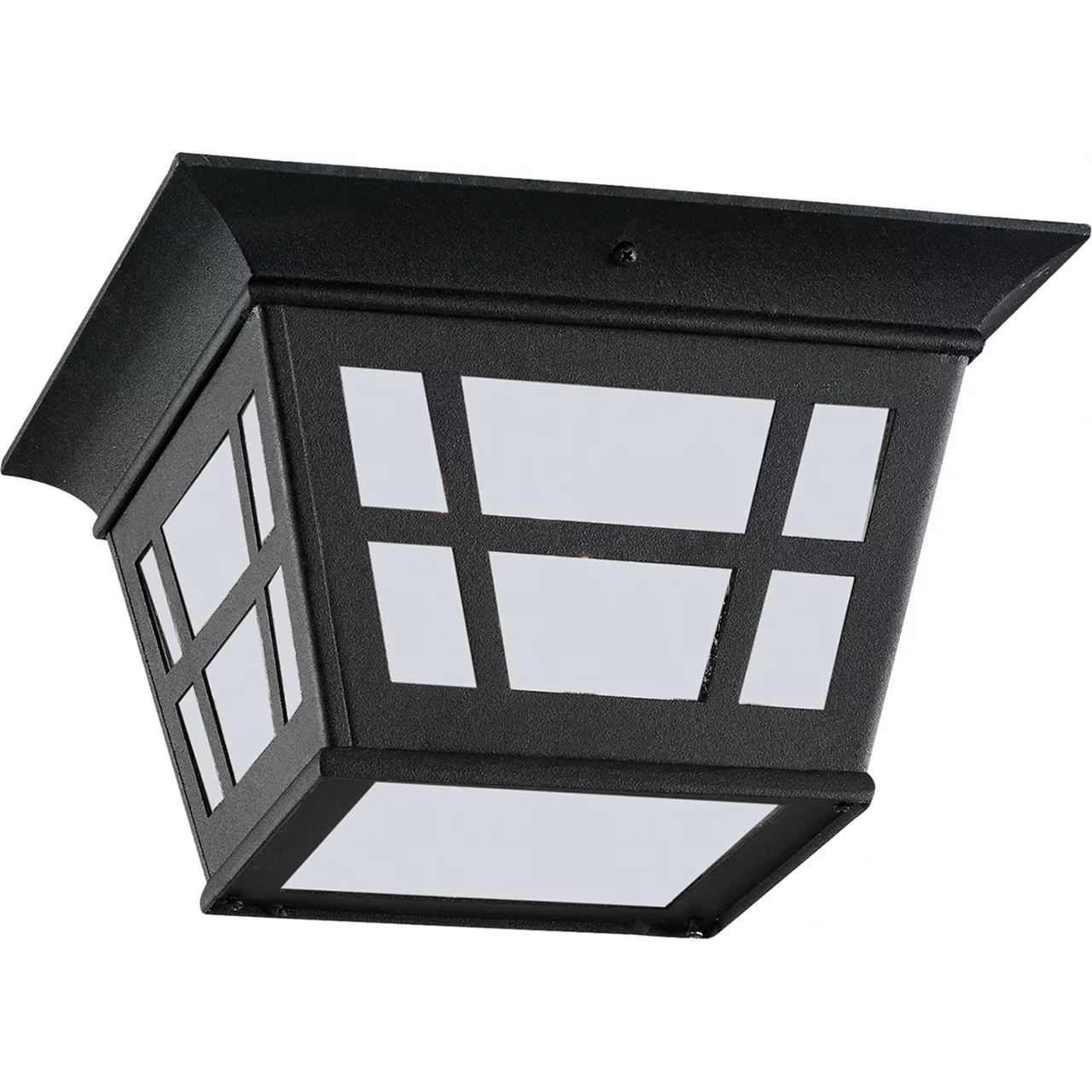 Herrington 2 Light 10.75 inch Black Outdoor Ceiling Flush Mount