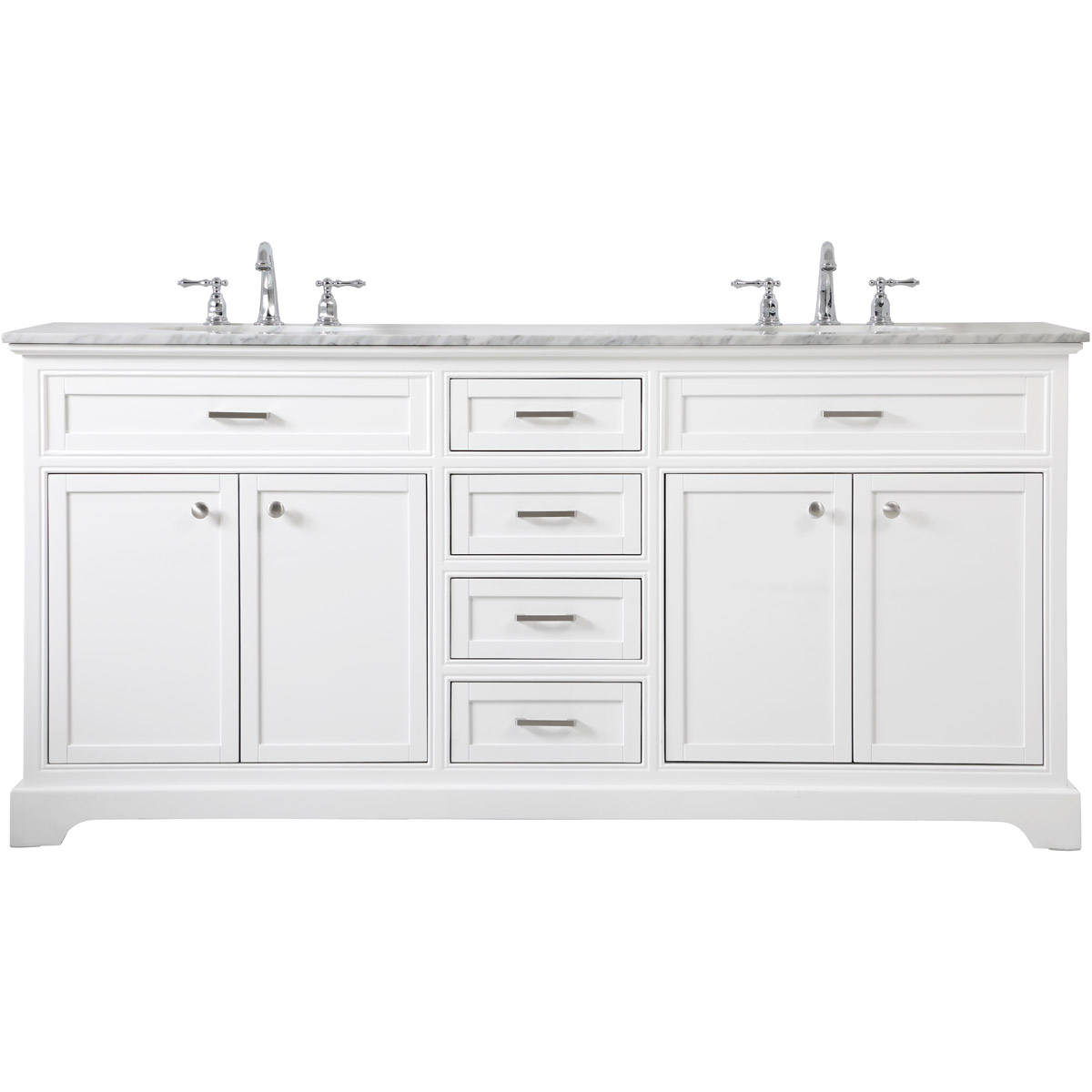 Americana 72 X 21.5 X 35 inch White Vanity Sink Set
