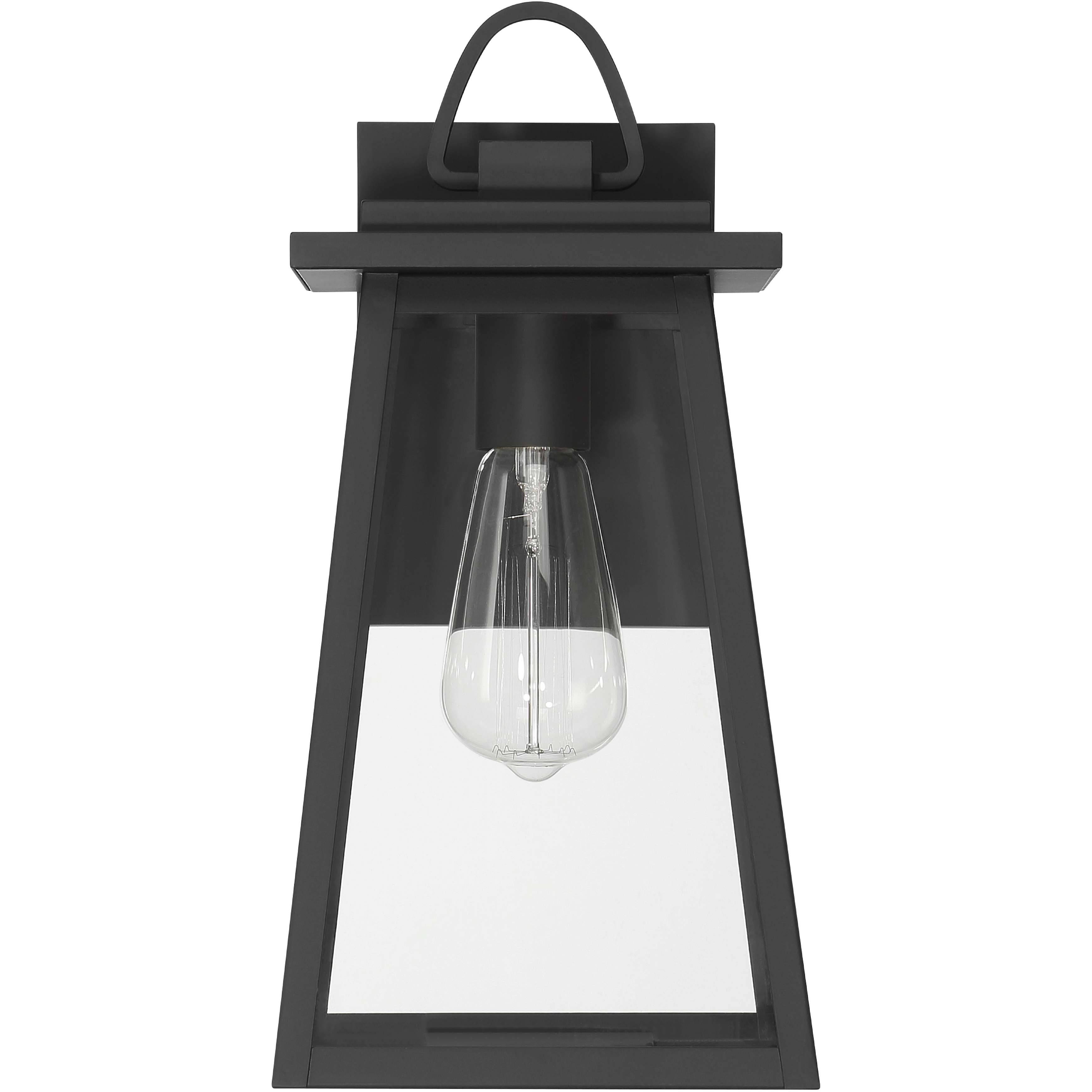 Ivory Dusk 1 Light 14 inch Matte Black Outdoor Wall Light, Medium