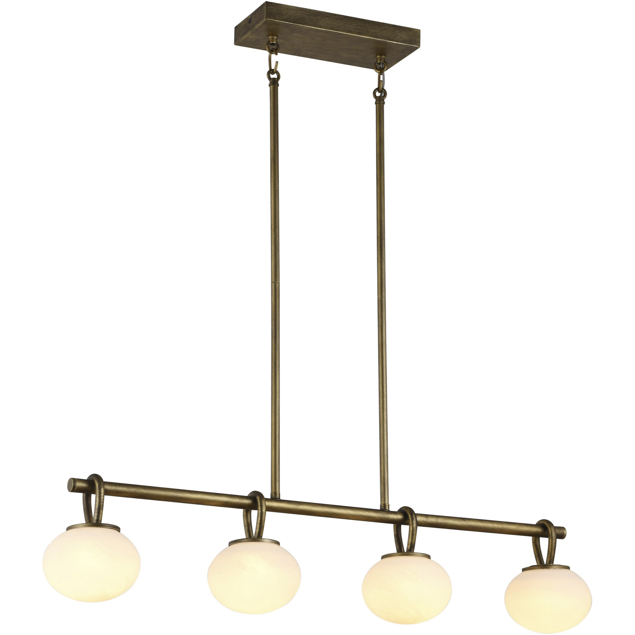 Velora LED 34.6 inch Legacy Brass Linear Island Pendant Ceiling Light