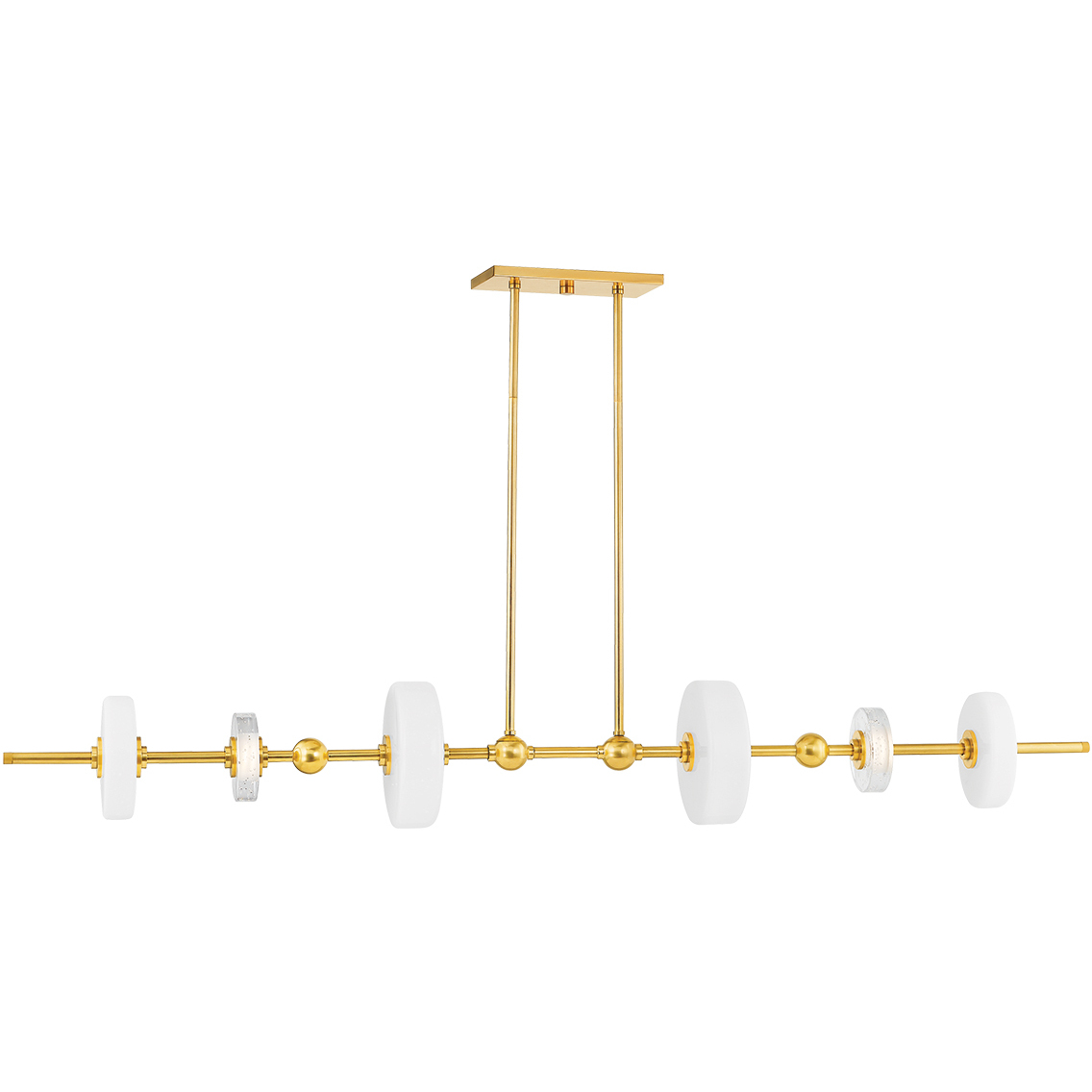 Maynard LED 60 inch Aged Brass Linear Pendant Ceiling Light