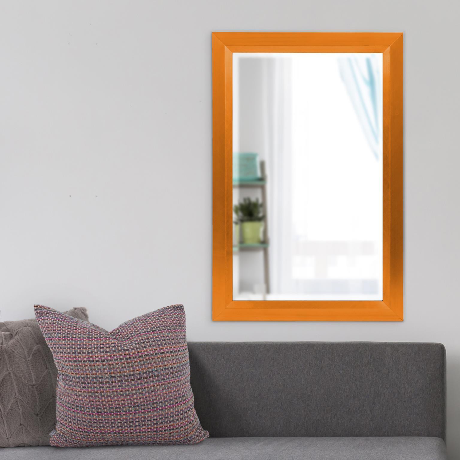 Avery 42 X 28 inch Glossy Orange Wall Mirror